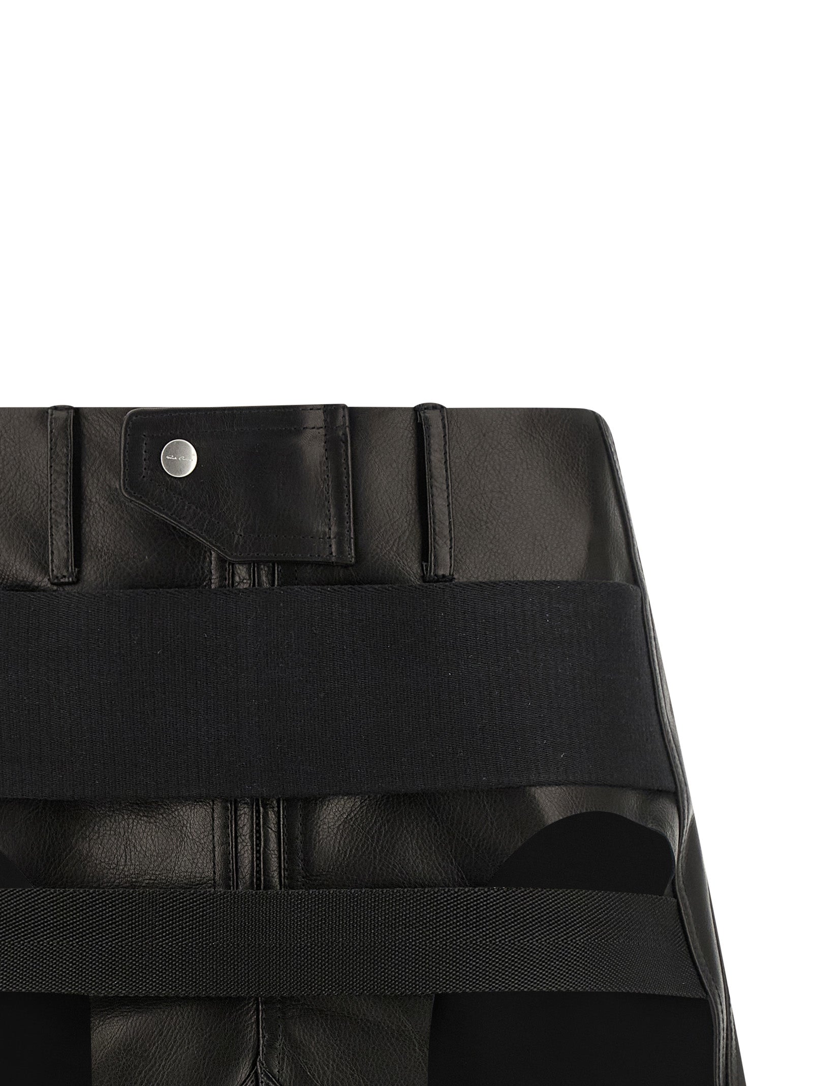 Rick Owens Black Calfskin Long Women's Skirt
