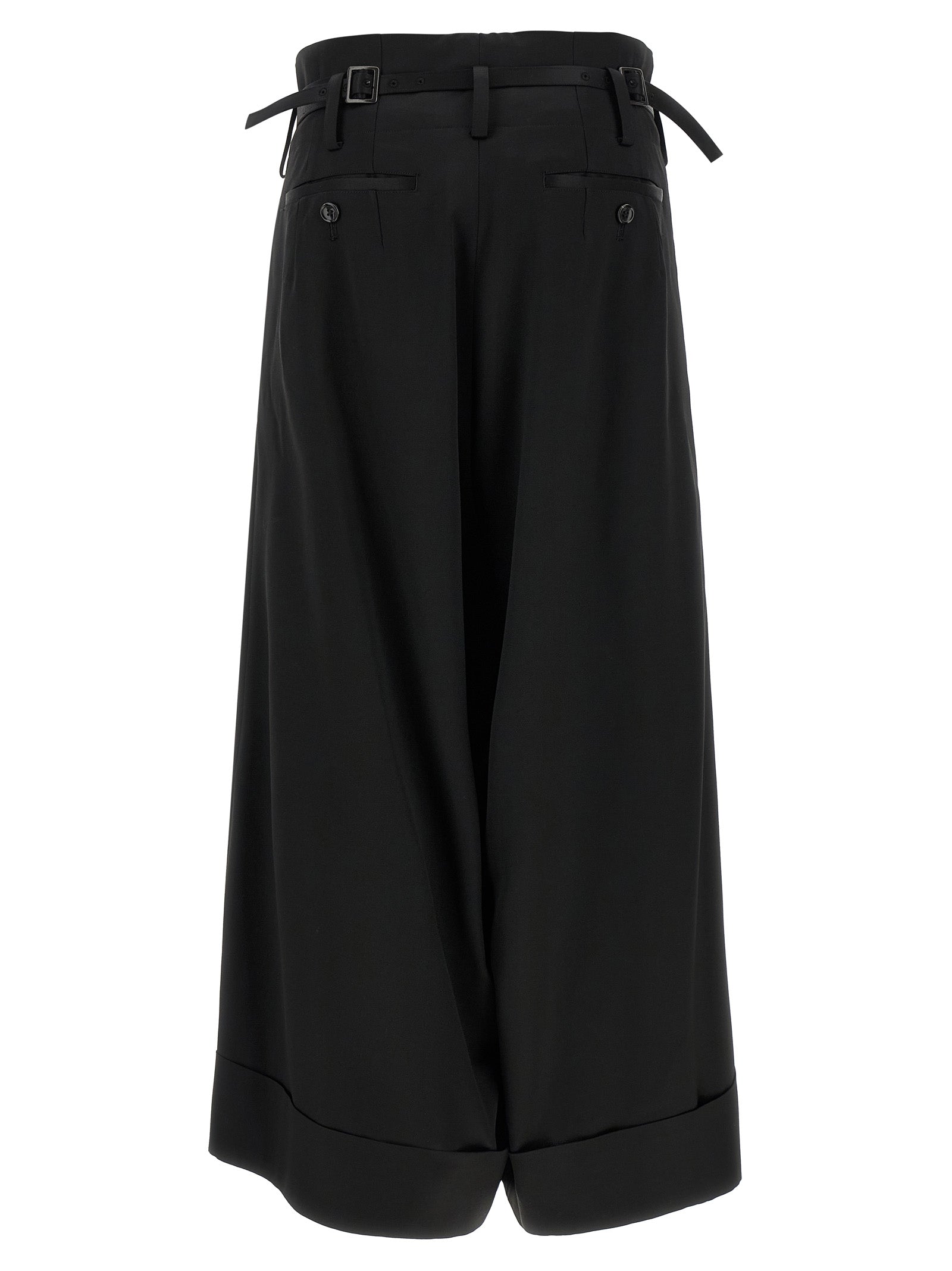 Junya Watanabe Black Acetate Flared Women's Pants