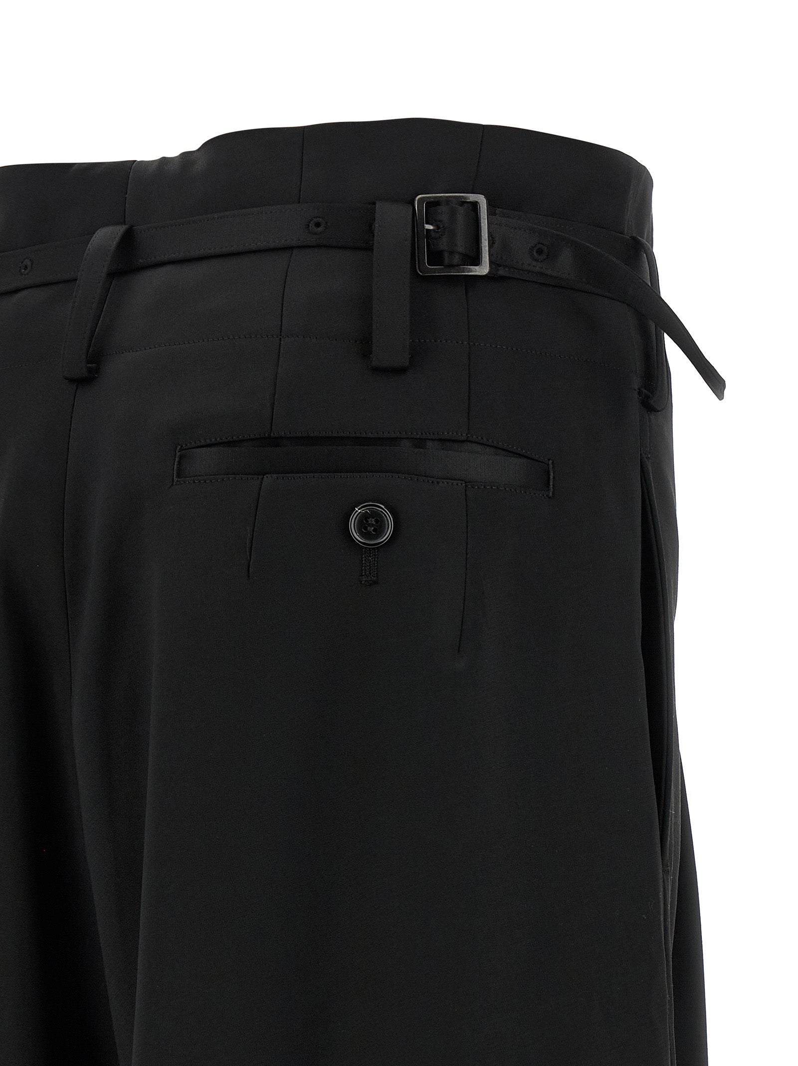 Junya Watanabe Black Acetate Flared Women's Pants