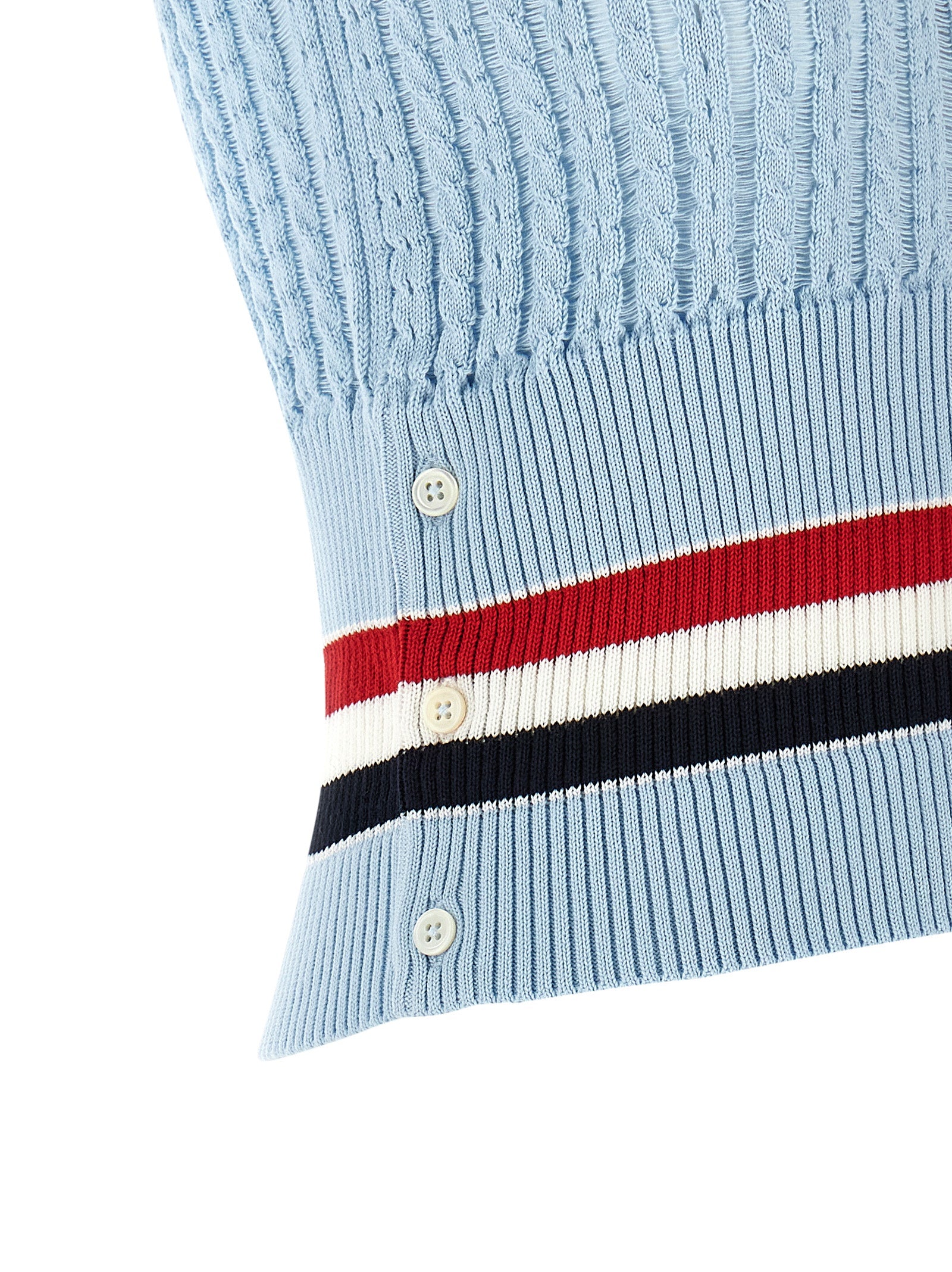 Thom Browne Blue Cotton Sleeveless Women's Jacket