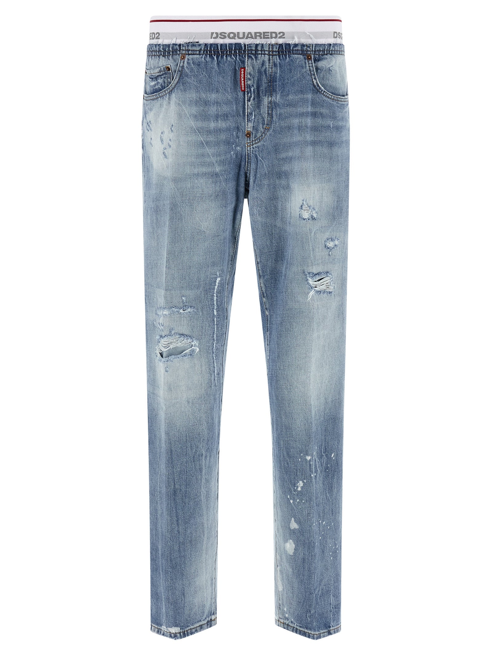 Dsquared² Blue Cotton Relaxed Fit Men's Jeans