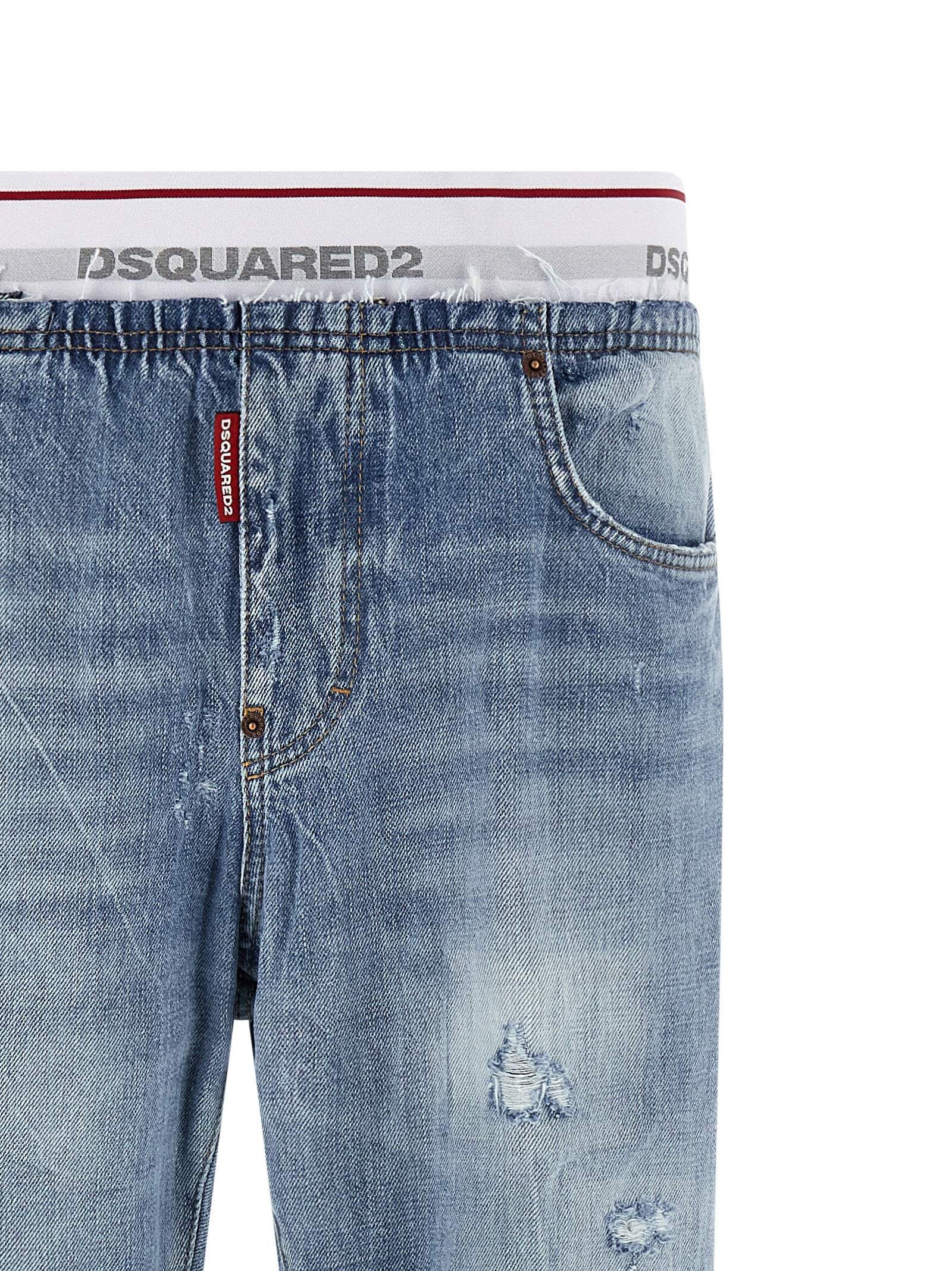 Dsquared² Blue Cotton Relaxed Fit Men's Jeans