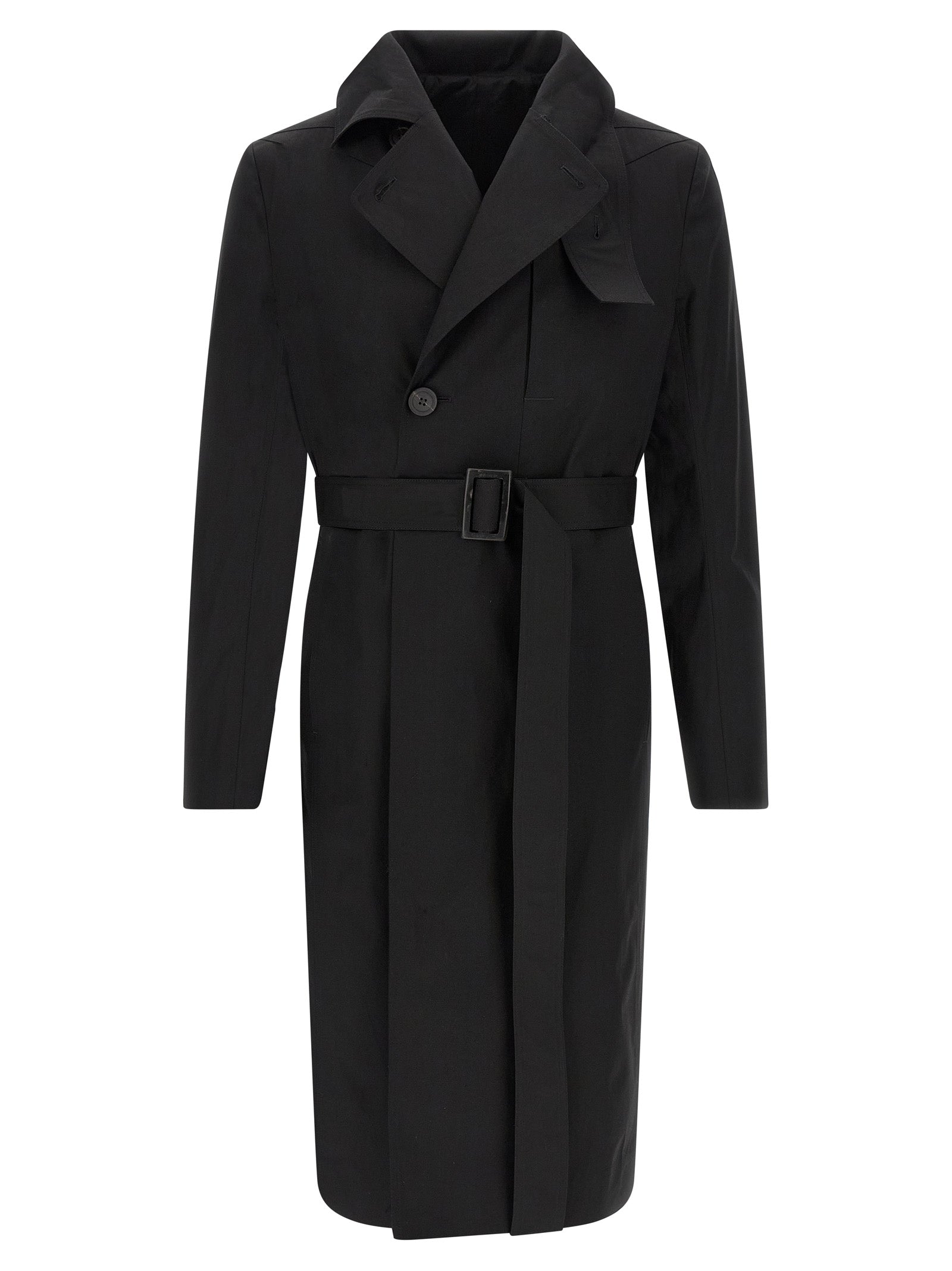 Rick Owens Black Cotton Men's Coat