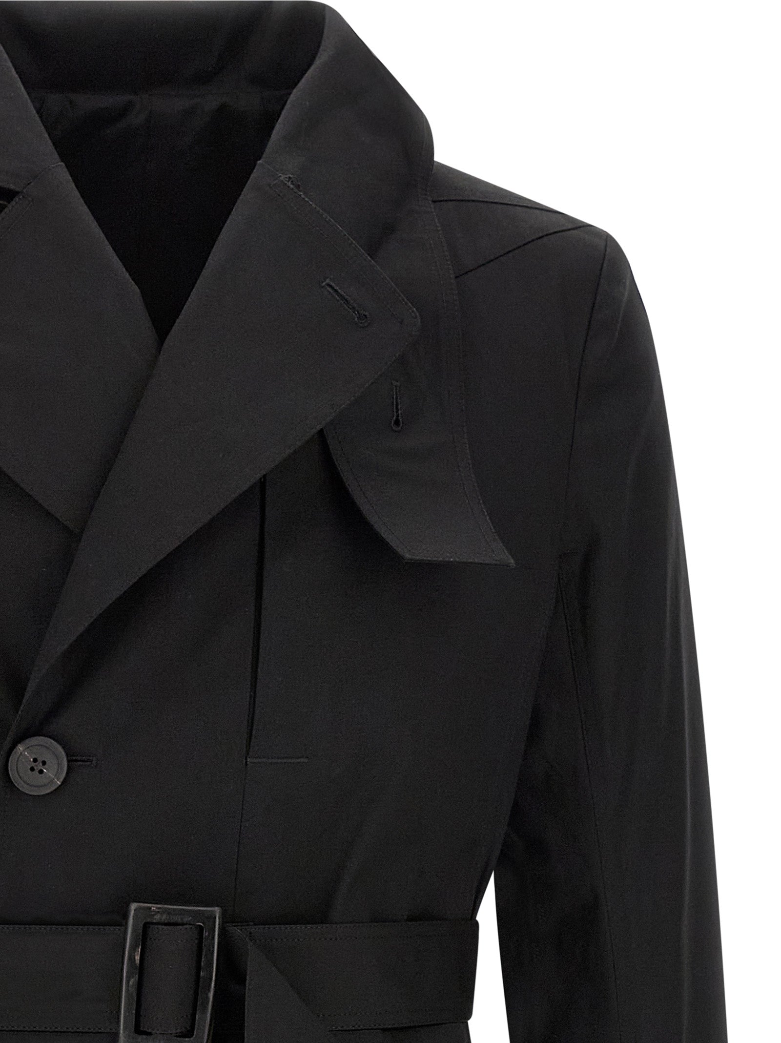 Rick Owens Black Cotton Men's Coat