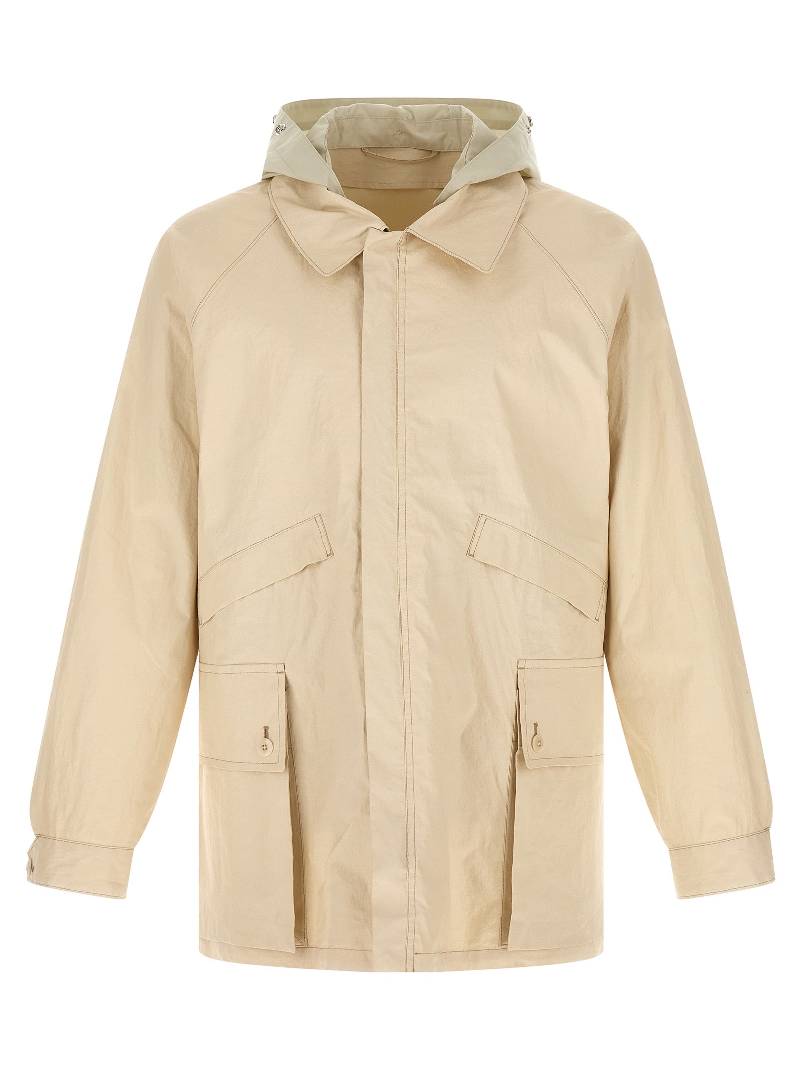 Lemaire Beige Linen Shell Men's Jacket