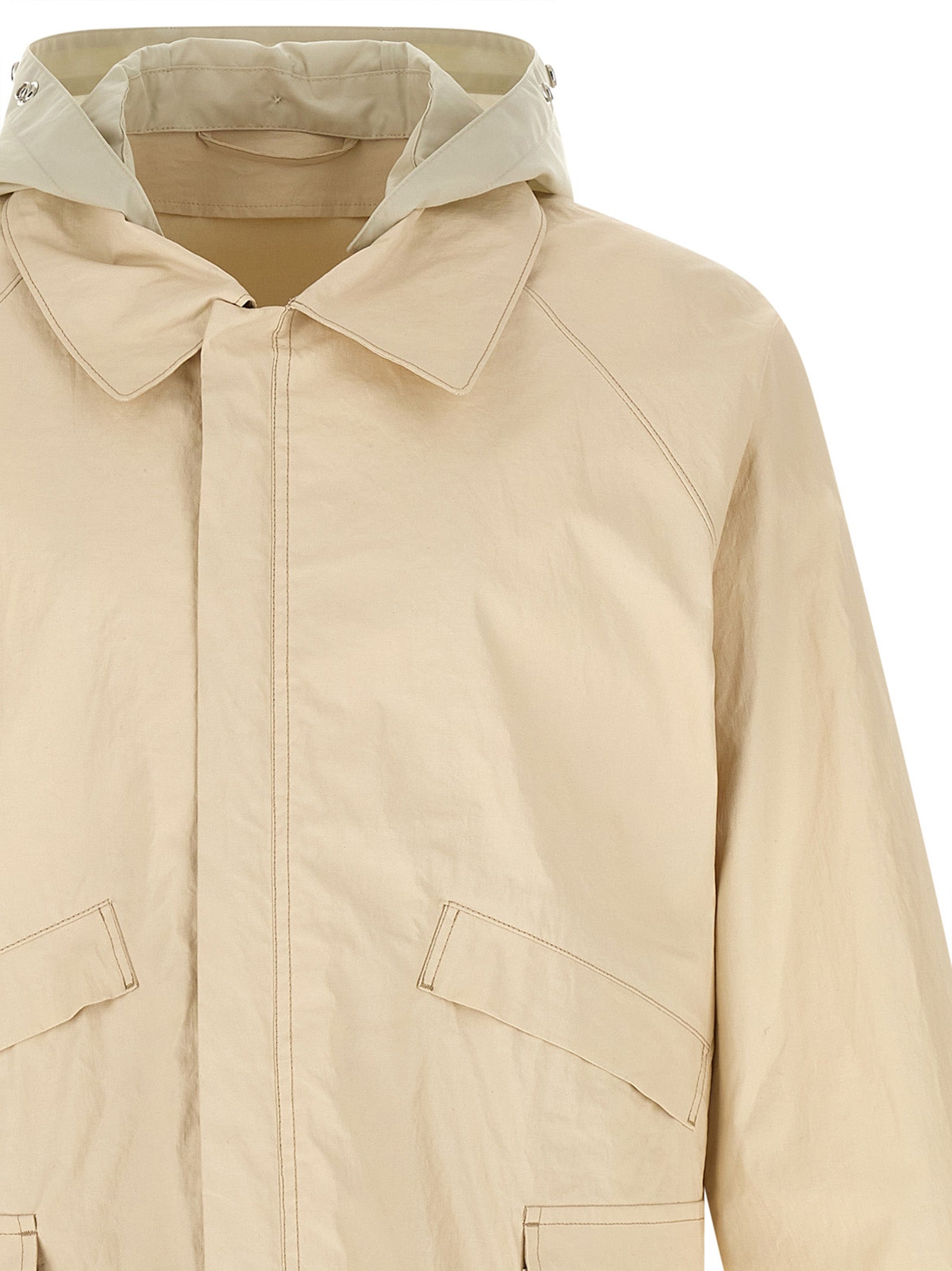 Lemaire Beige Linen Shell Men's Jacket