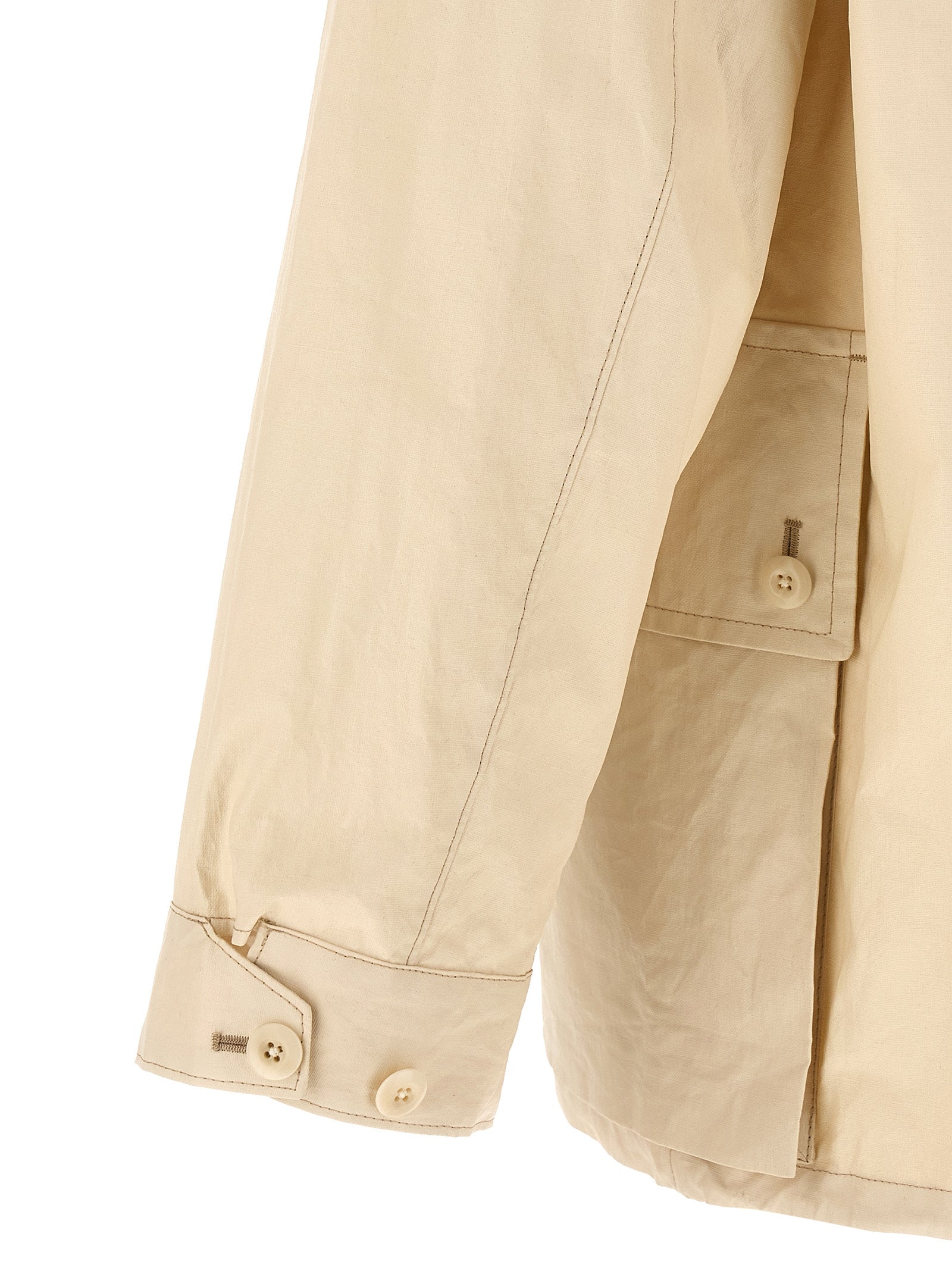 Lemaire Beige Linen Shell Men's Jacket