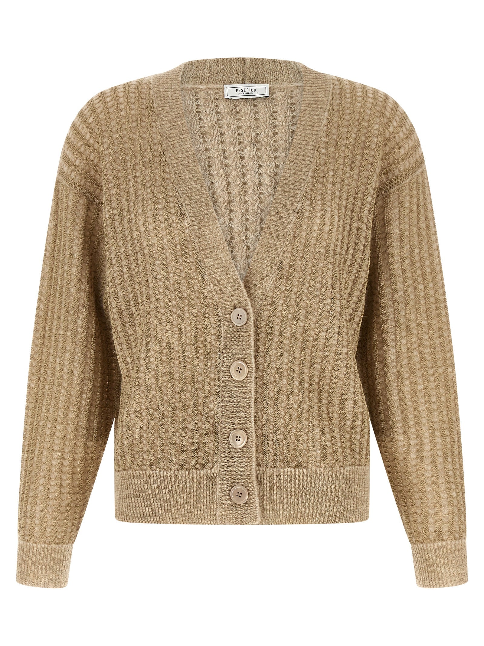 Peserico Beige Viscose Women's Cardigan