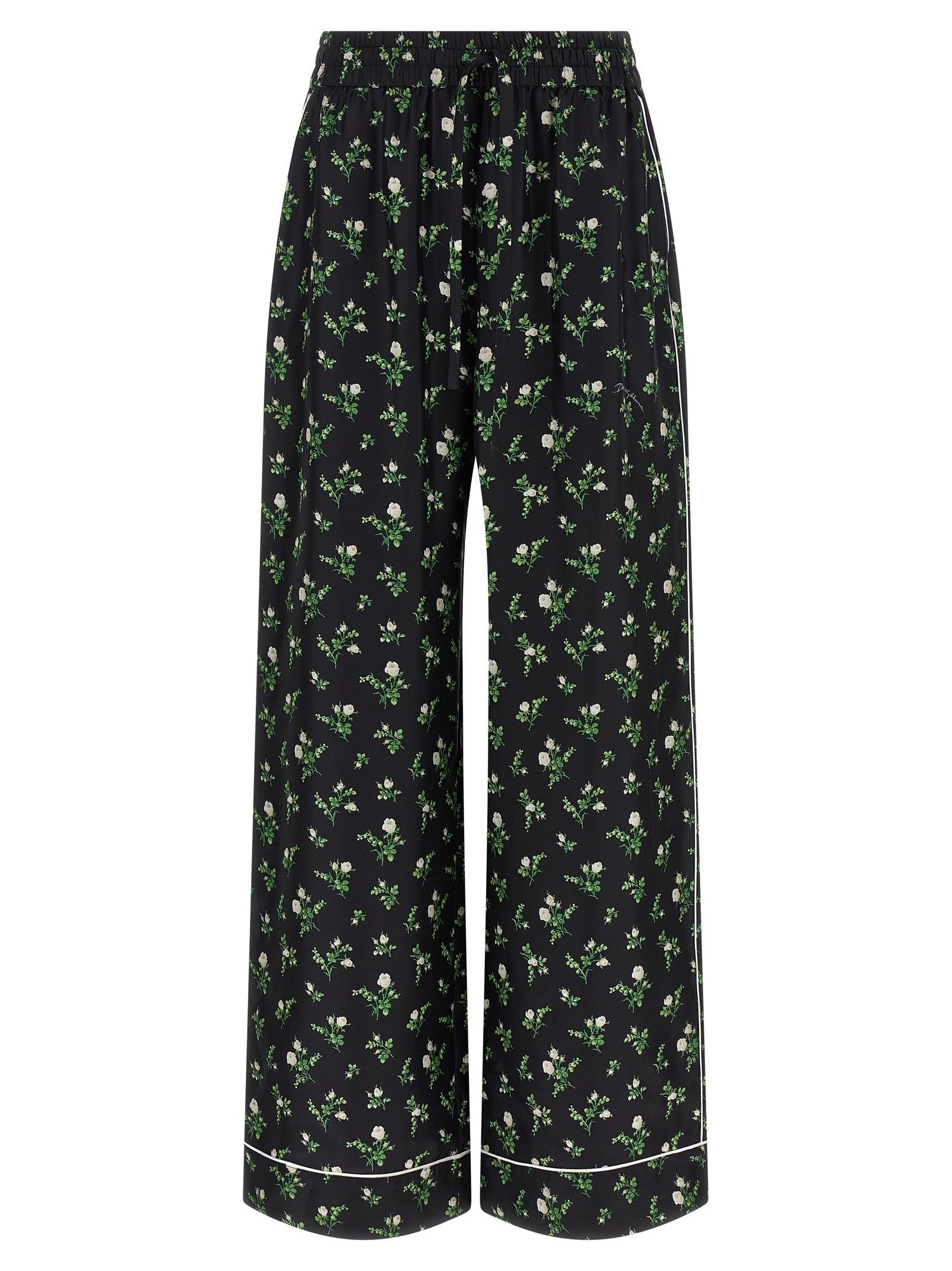 Dolce & Gabbana Black Silk Casual Women's Pants