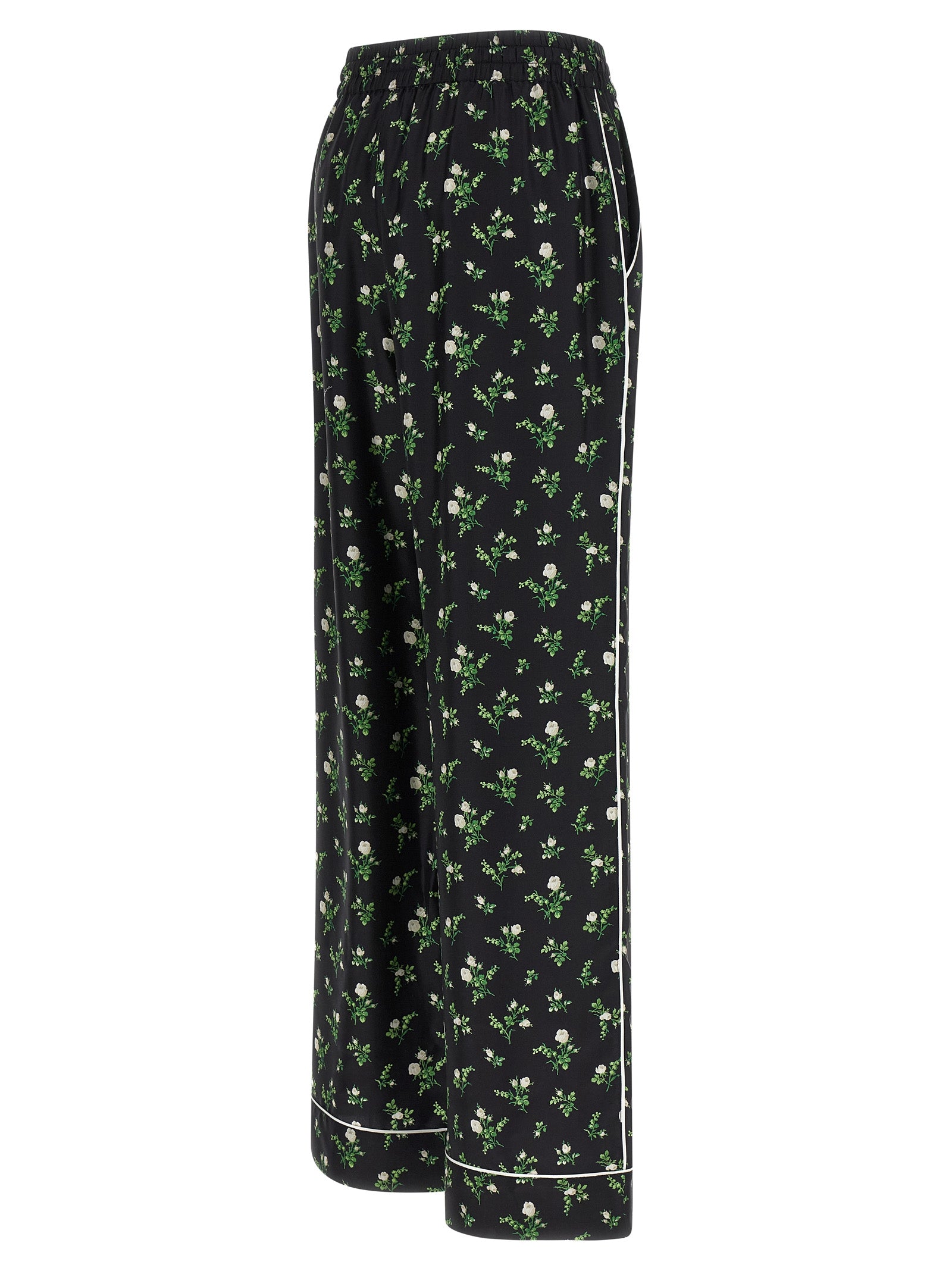 Dolce & Gabbana Black Silk Casual Women's Pants