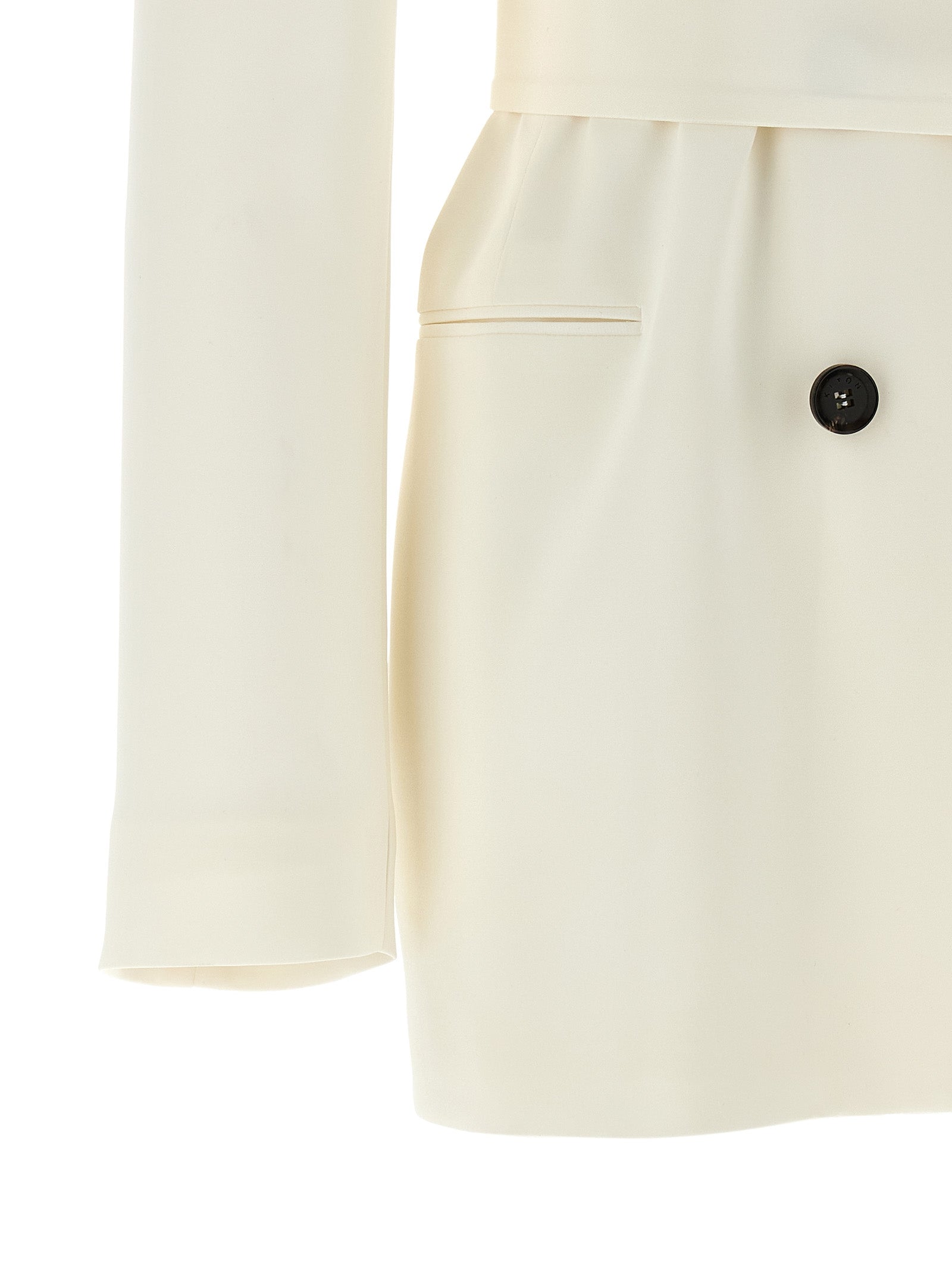 Kiton White Silk Women's Blazer