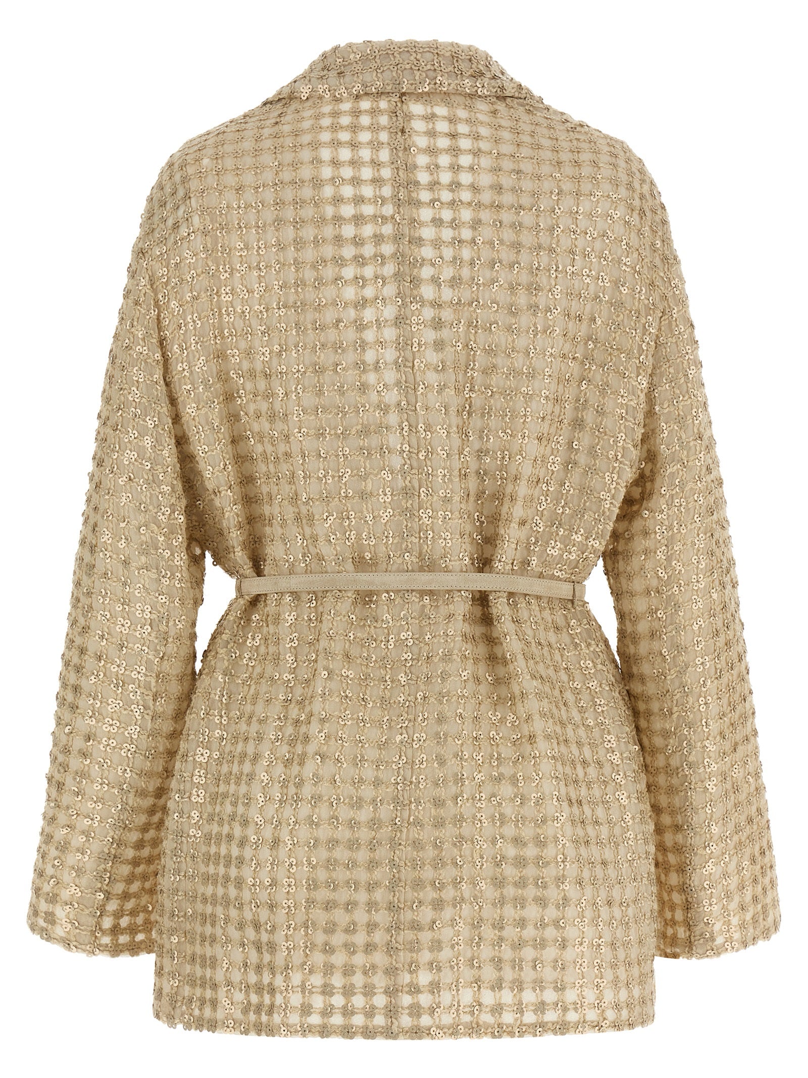 Brunello Cucinelli Beige Silk Women's Blazer