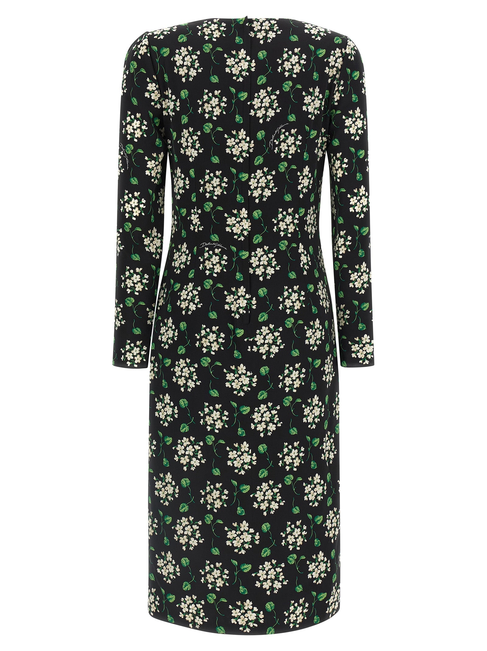 Dolce & Gabbana Black Synthetic Midi Women's Dress
