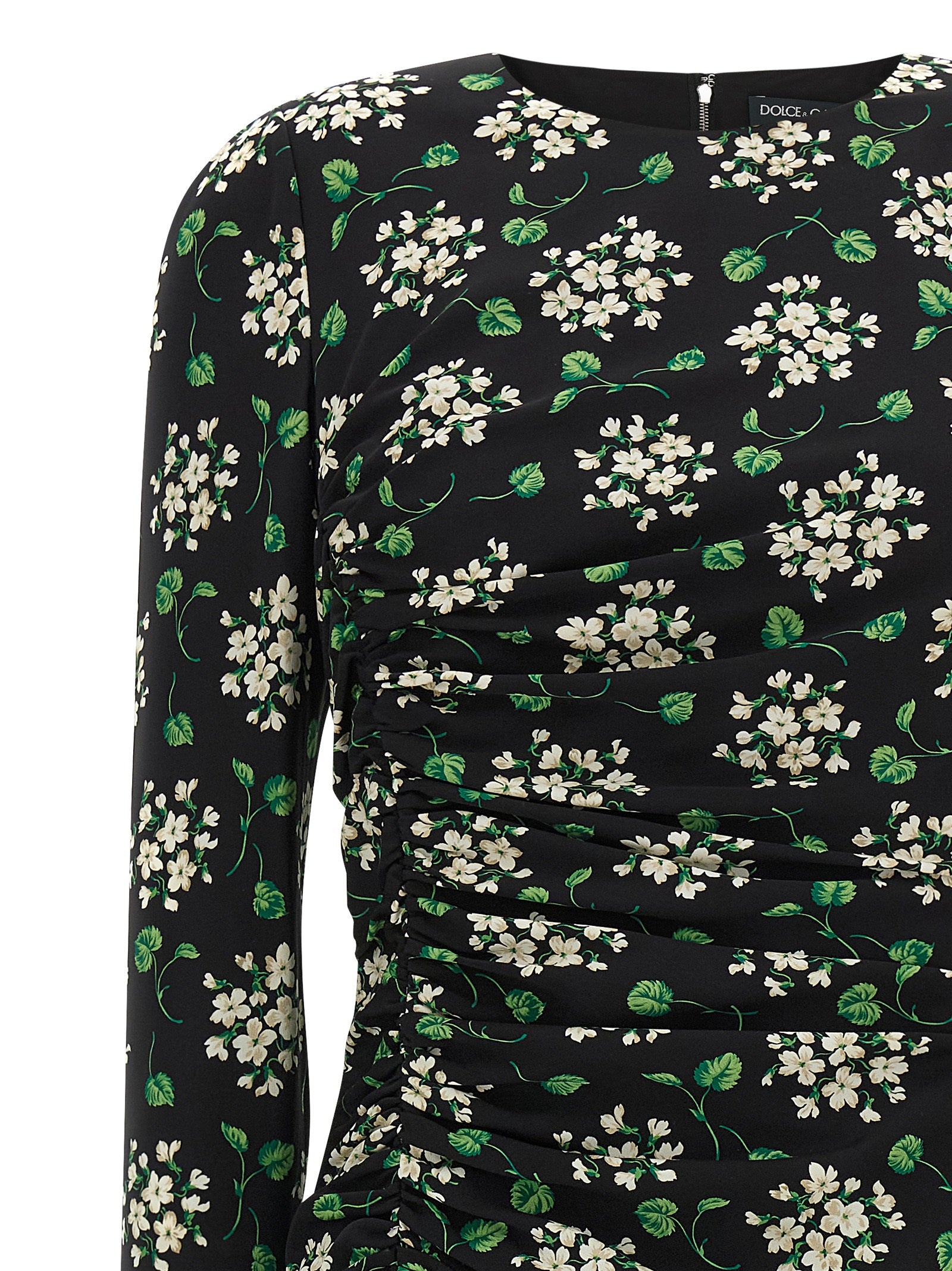 Dolce & Gabbana Black Synthetic Midi Women's Dress