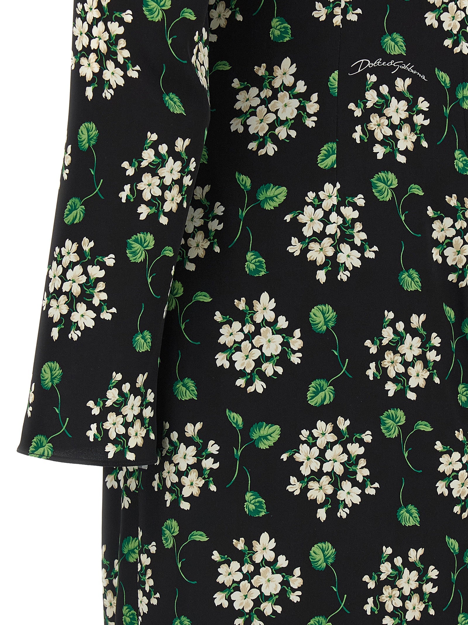 Dolce & Gabbana Black Synthetic Midi Women's Dress