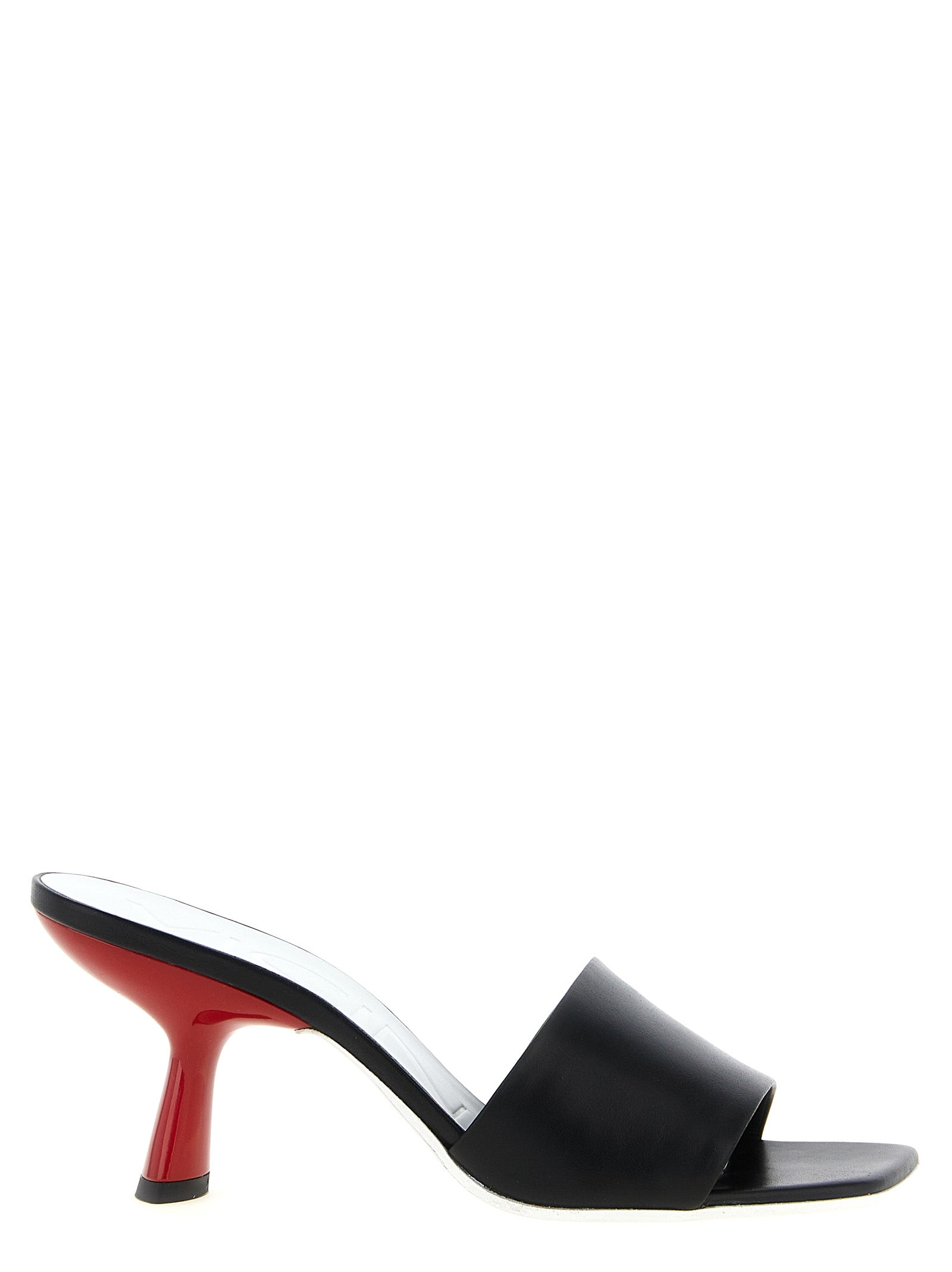 VICINI Black Calfskin Women's Mules