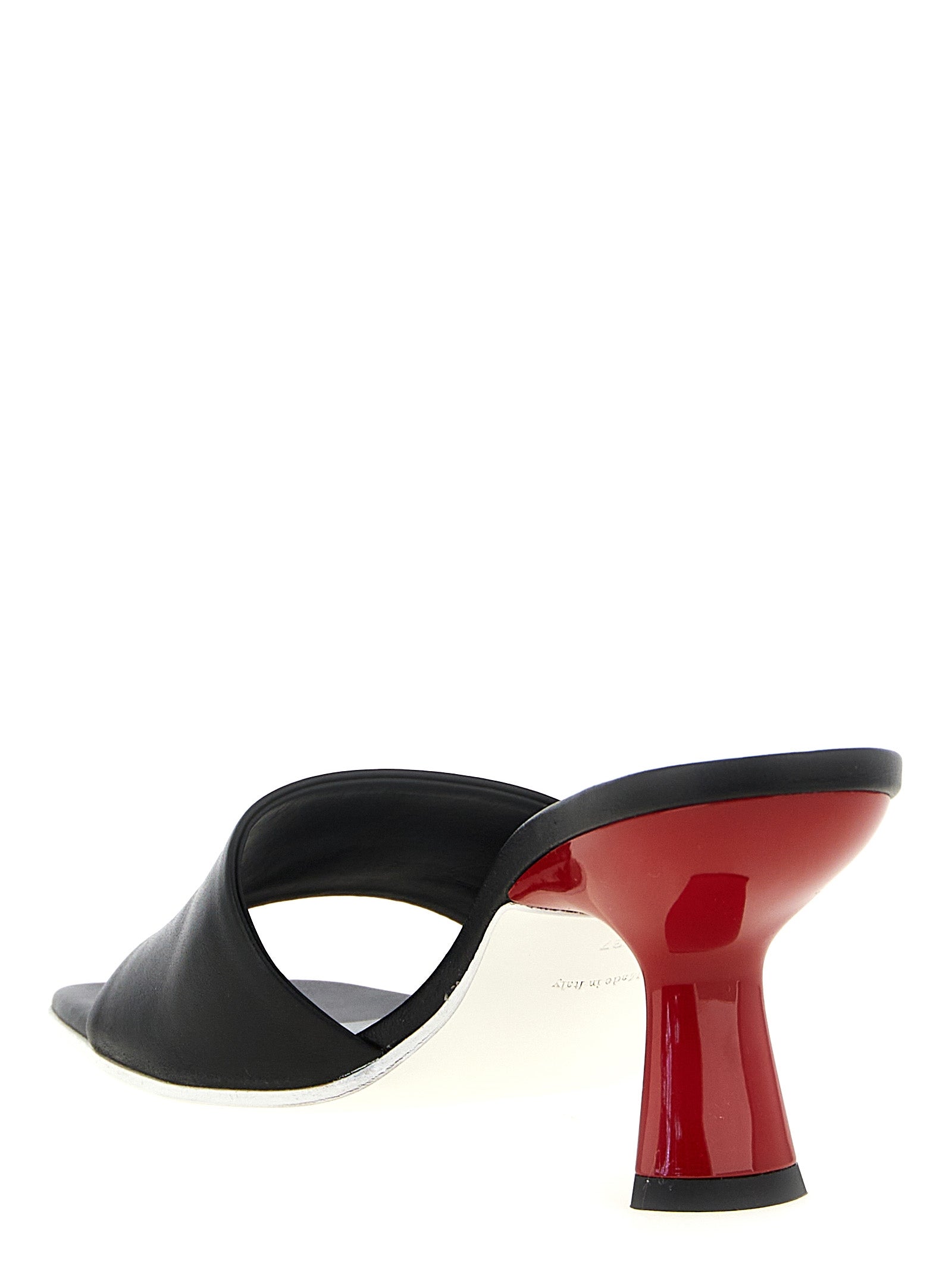 VICINI Black Calfskin Women's Mules
