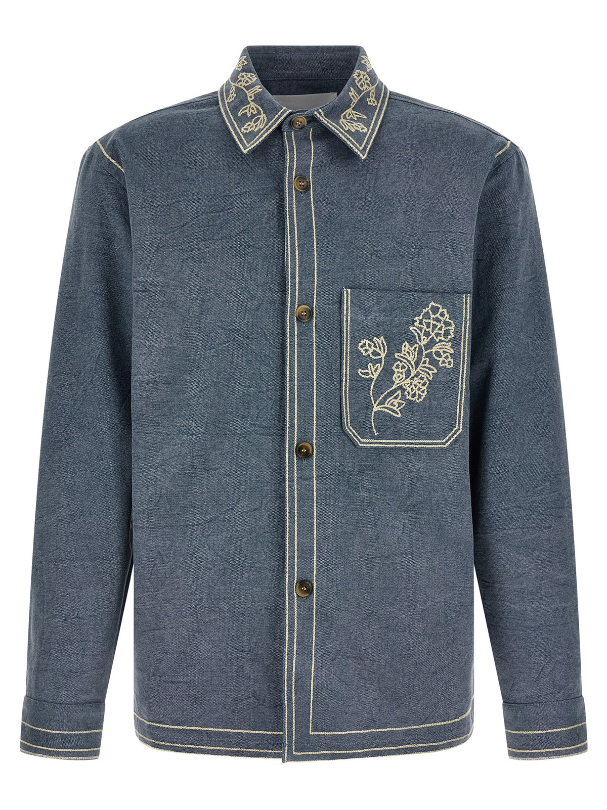 Isabel Marant Blue Cotton Men's Blouse