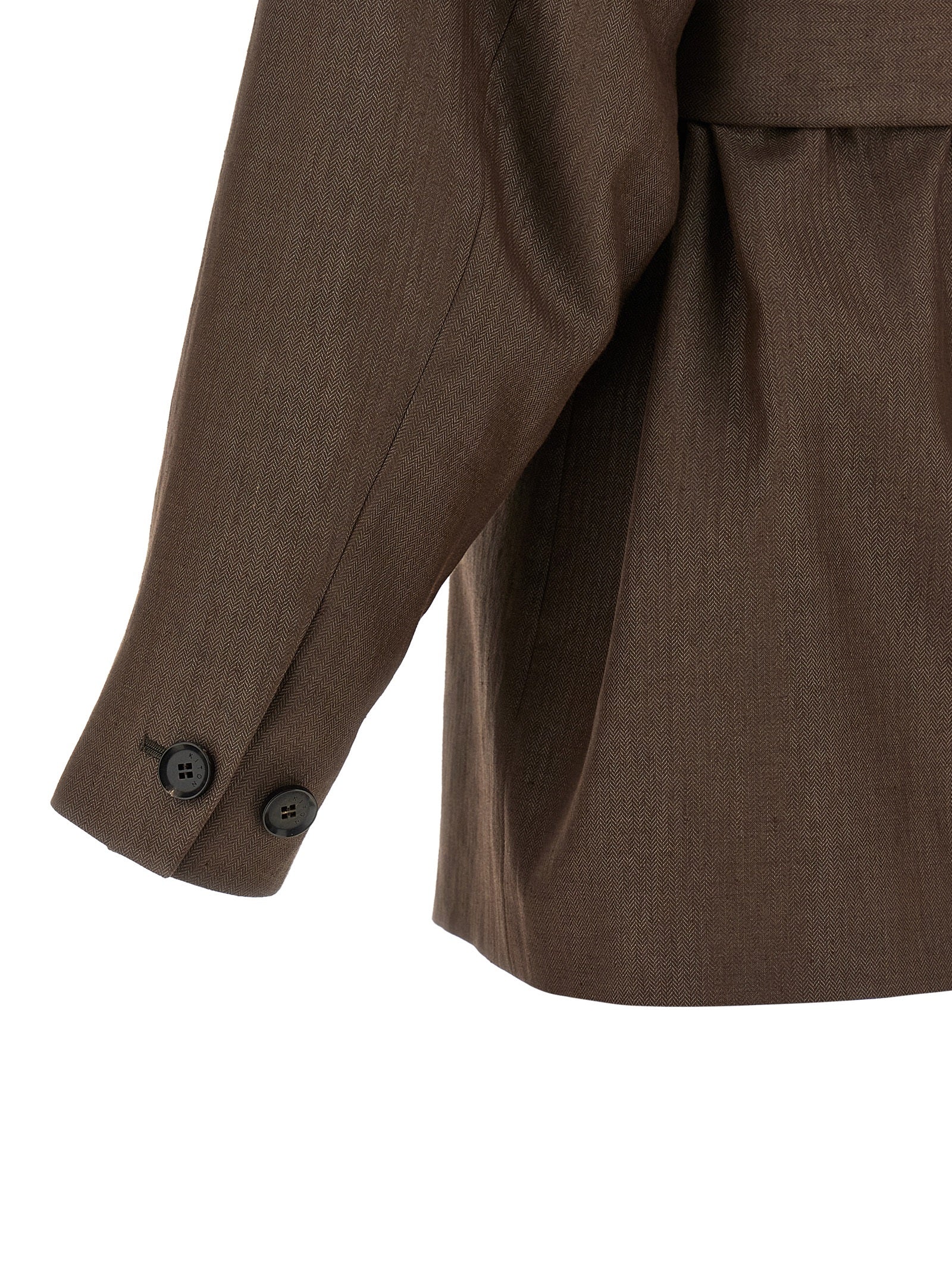 Kiton Brown Polyamide Women's Blazer