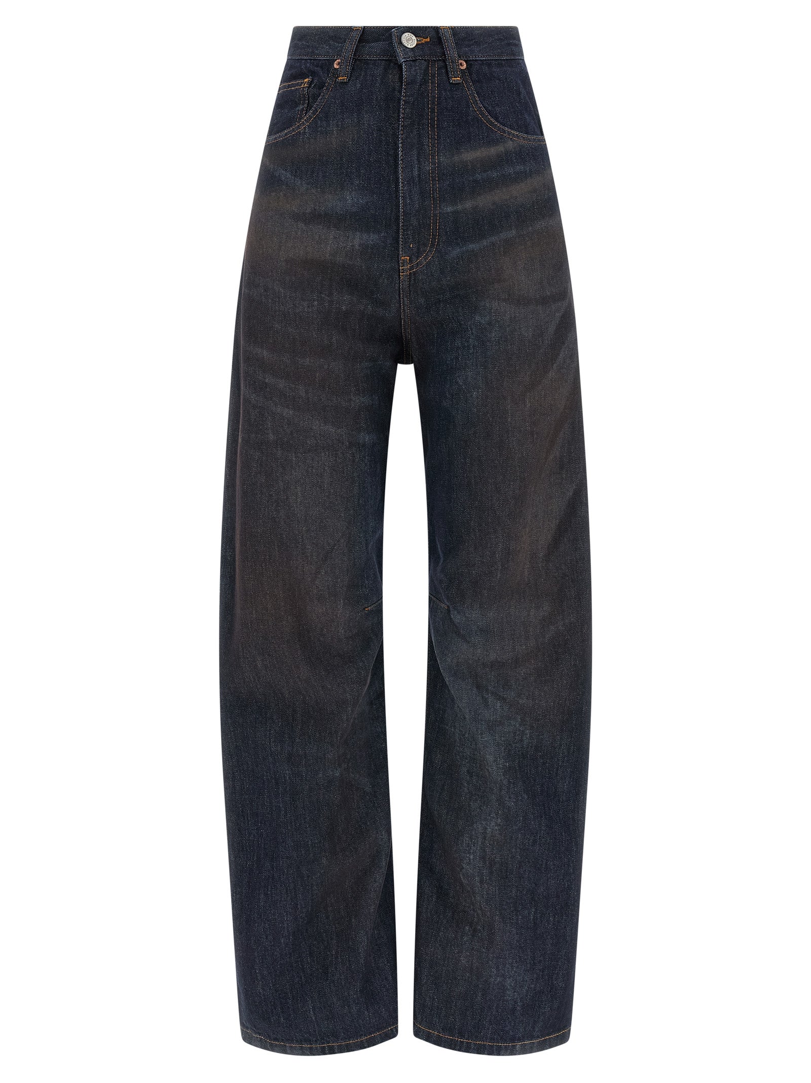 MM6 Maison Margiela Blue Cotton High-Waisted Women's Jean