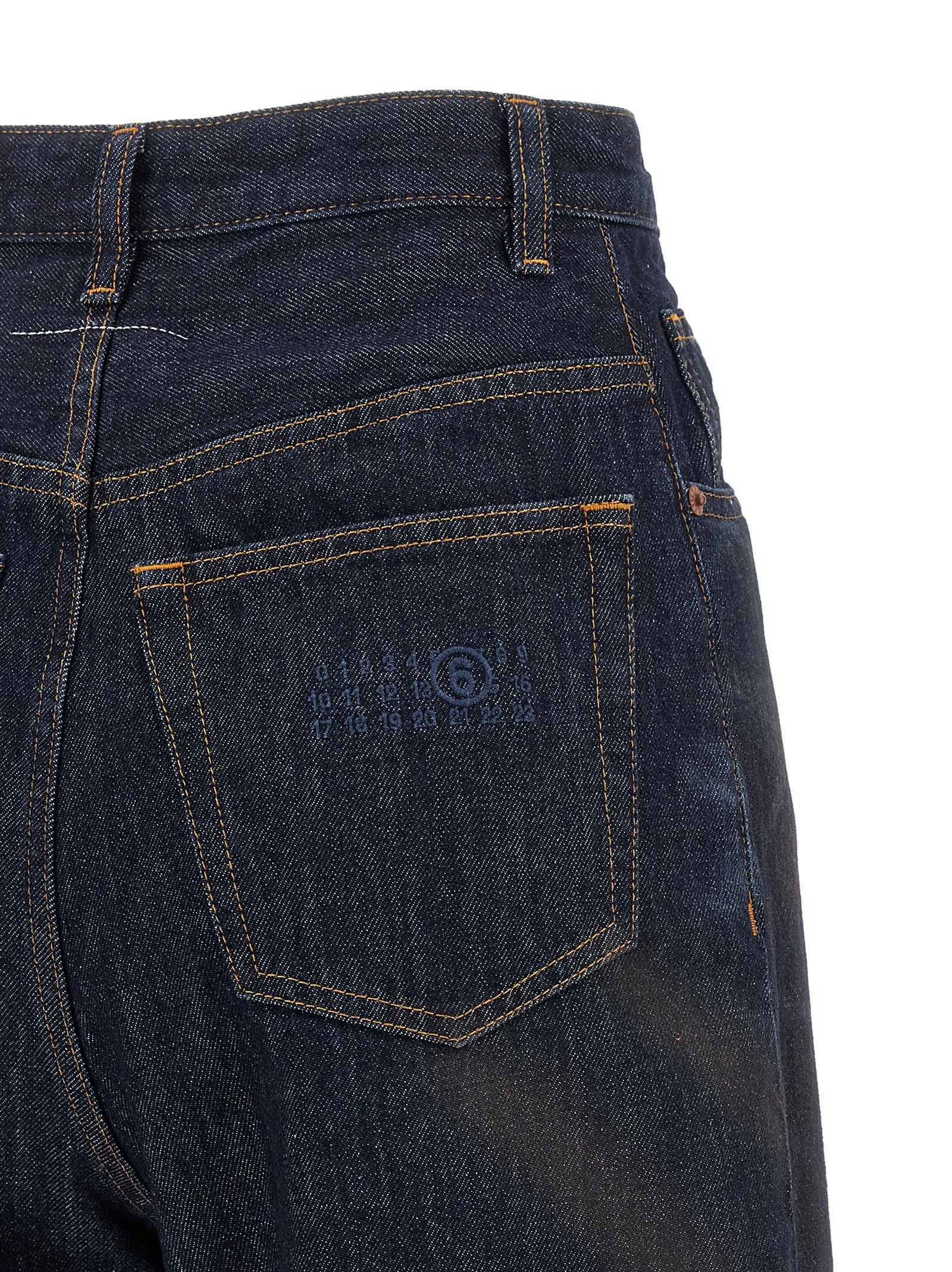 MM6 Maison Margiela Blue Cotton High-Waisted Women's Jean