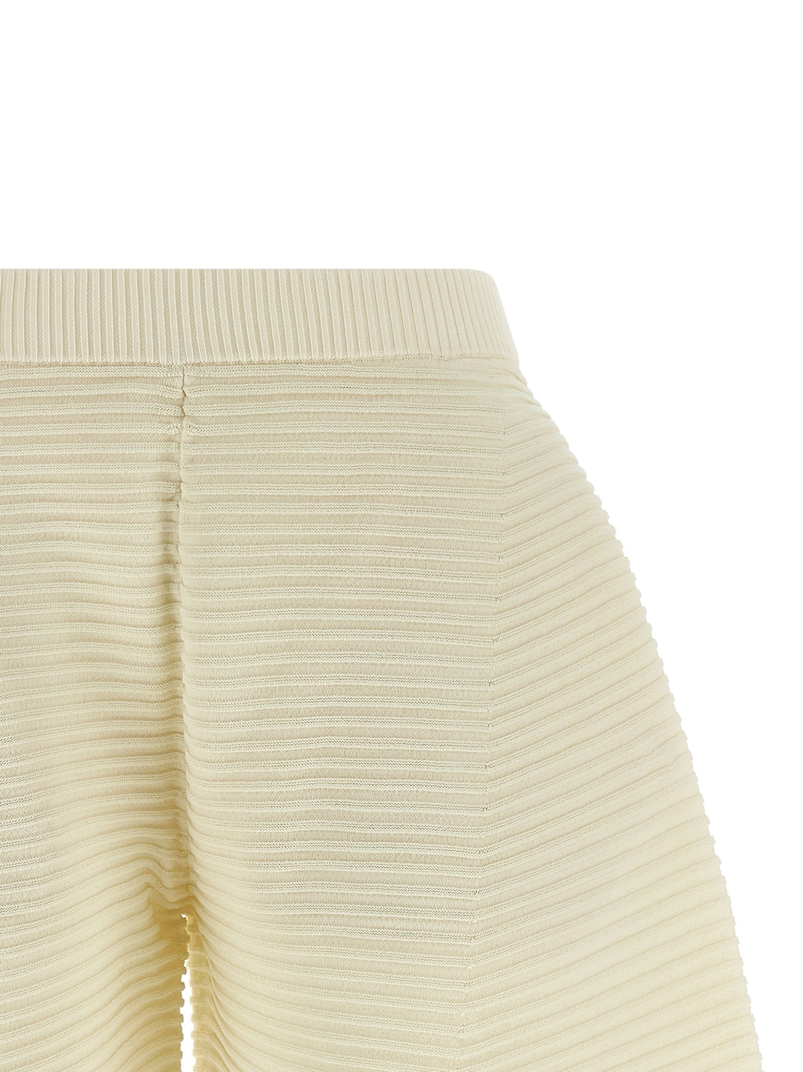 Issey Miyake White Polyester Cropped Women's Pants