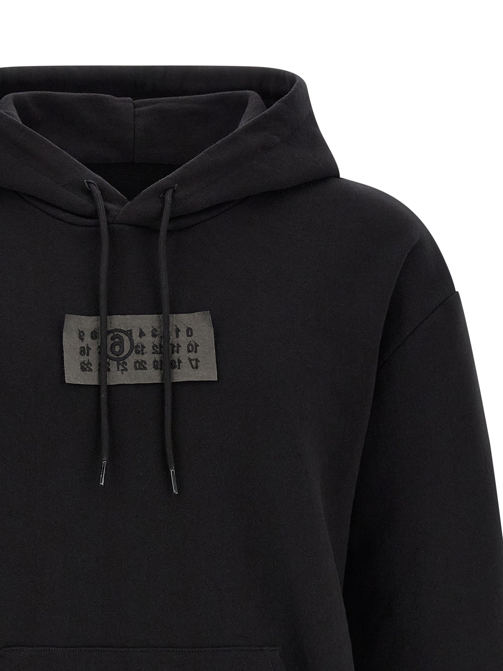MM6 Maison Margiela Black Cotton Men's Sweatshirt