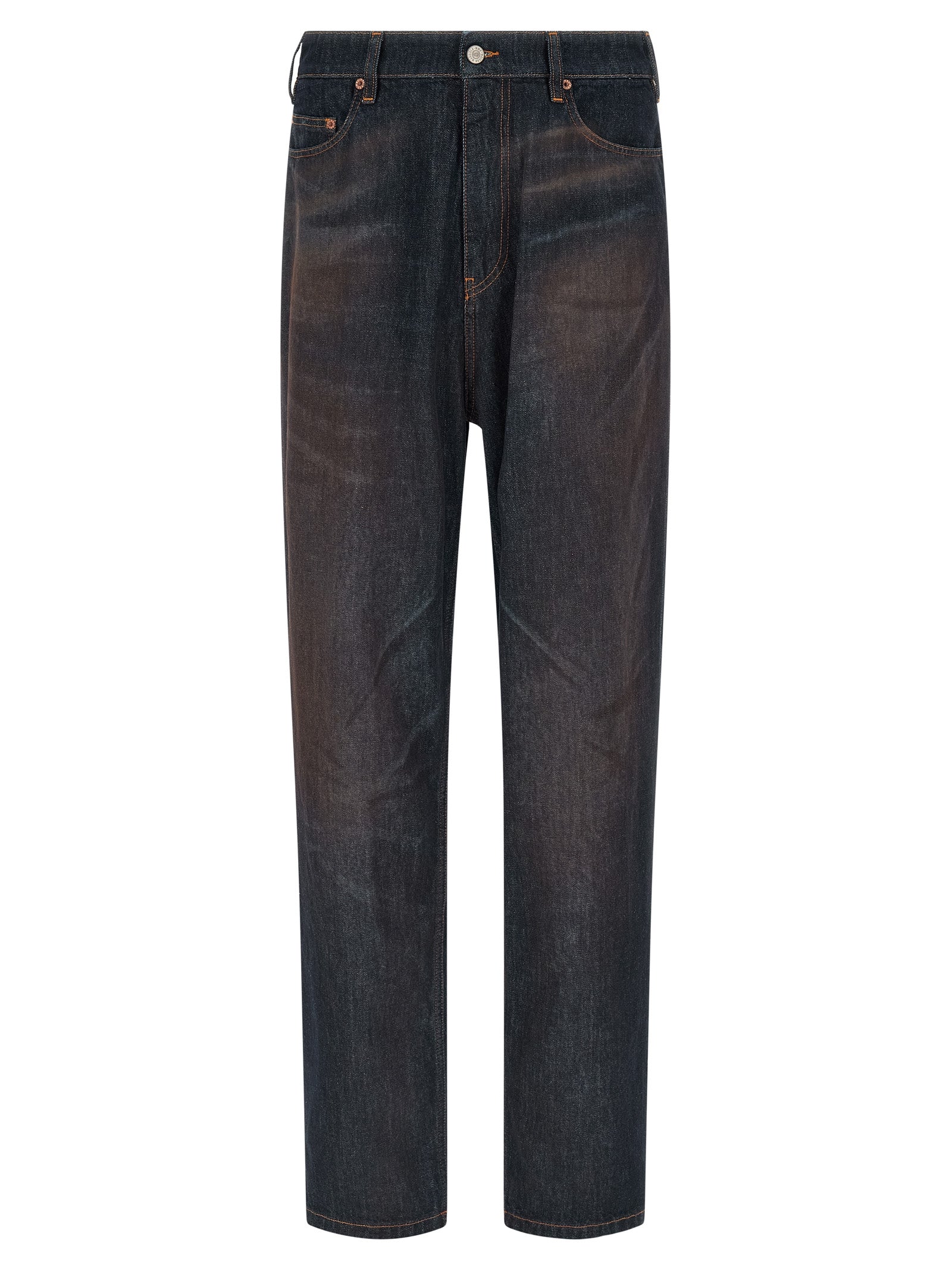 MM6 Maison Margiela Blue Cotton Straight-Leg Men's Jeans