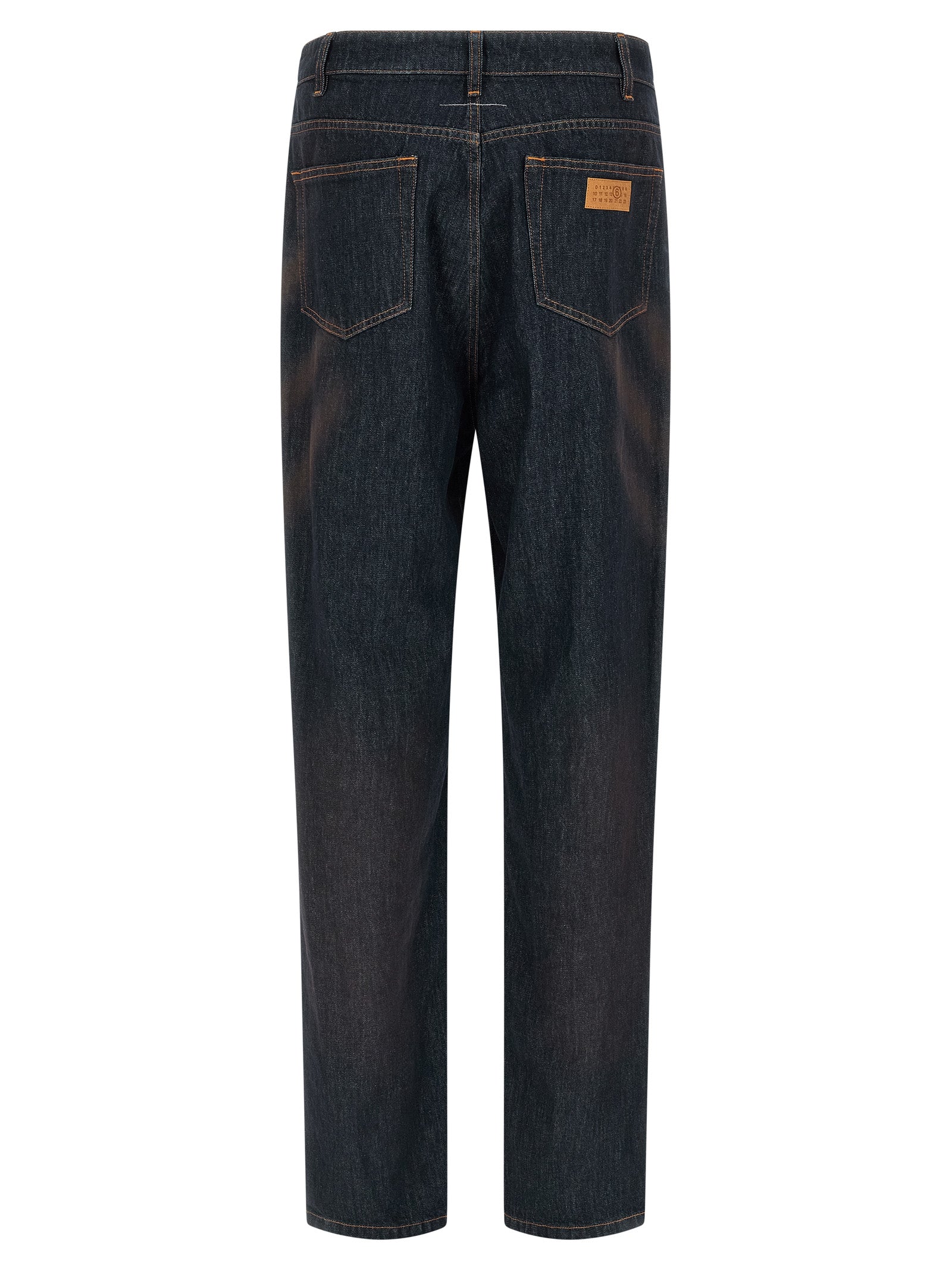 MM6 Maison Margiela Blue Cotton Straight-Leg Men's Jeans