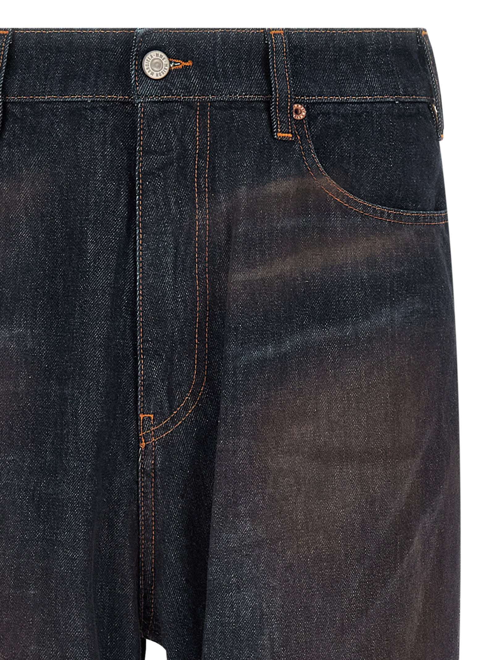 MM6 Maison Margiela Blue Cotton Straight-Leg Men's Jeans