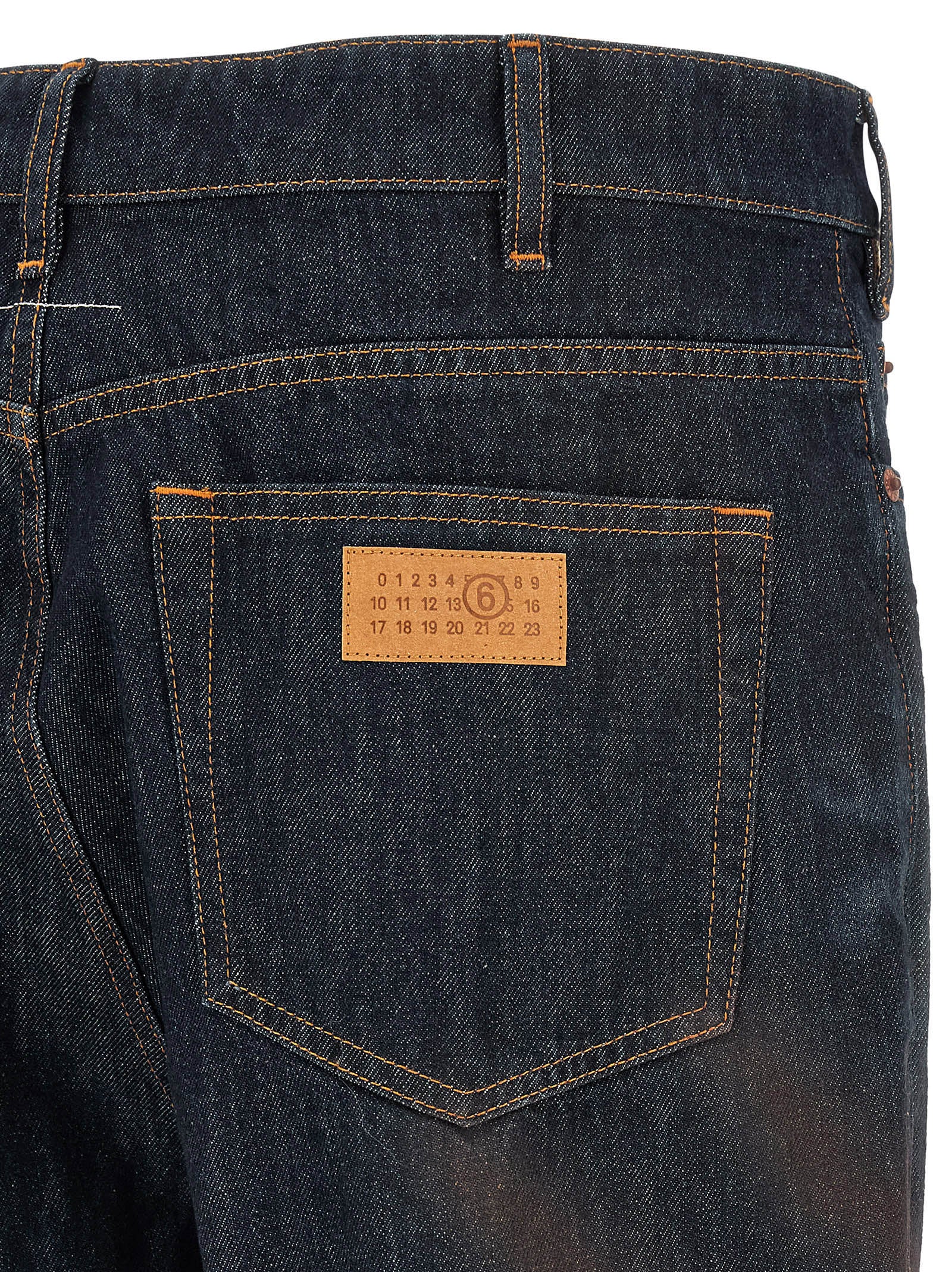 MM6 Maison Margiela Blue Cotton Straight-Leg Men's Jeans