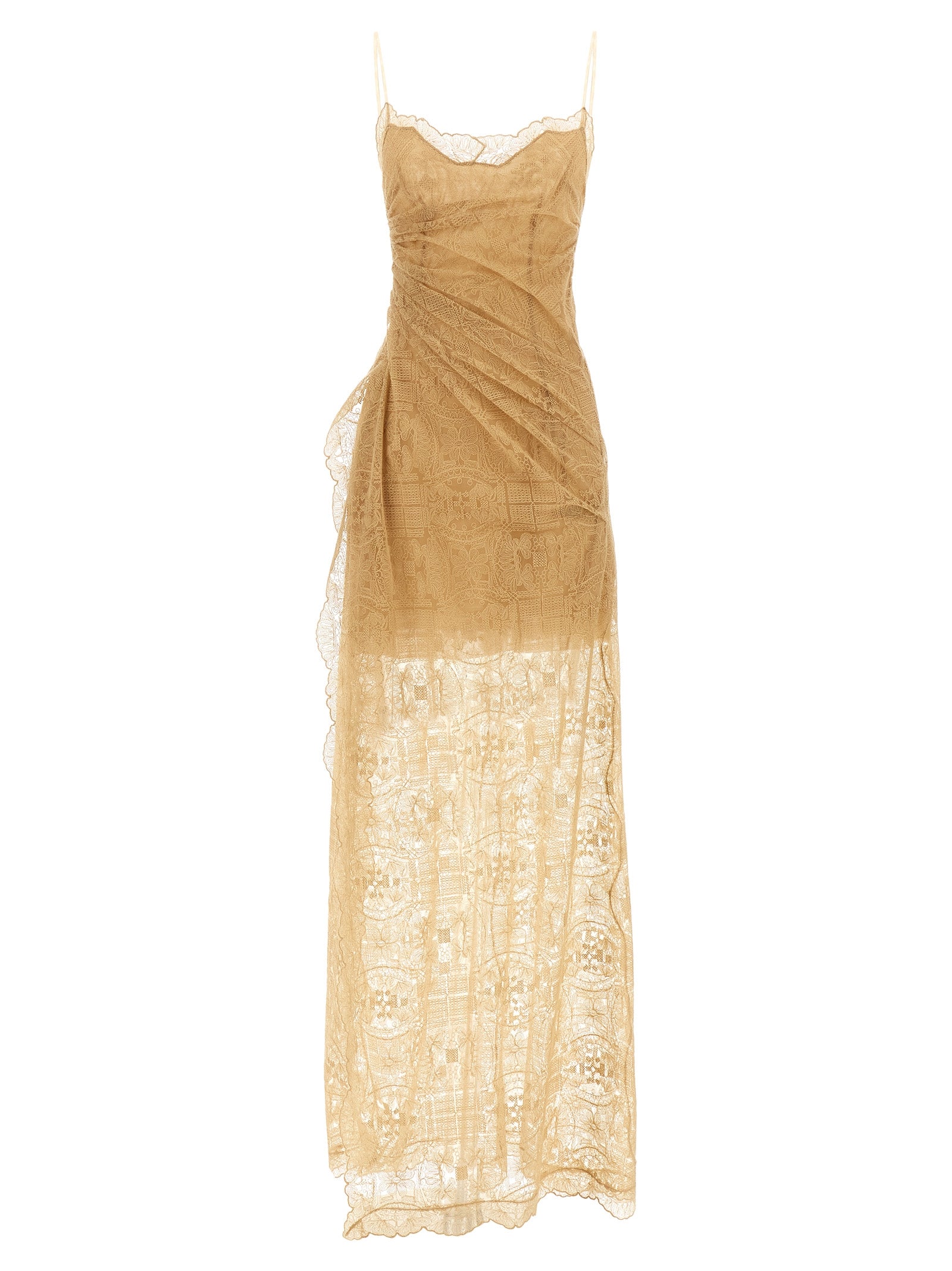 Ermanno Scervino Beige Polyester Long Women's Dress