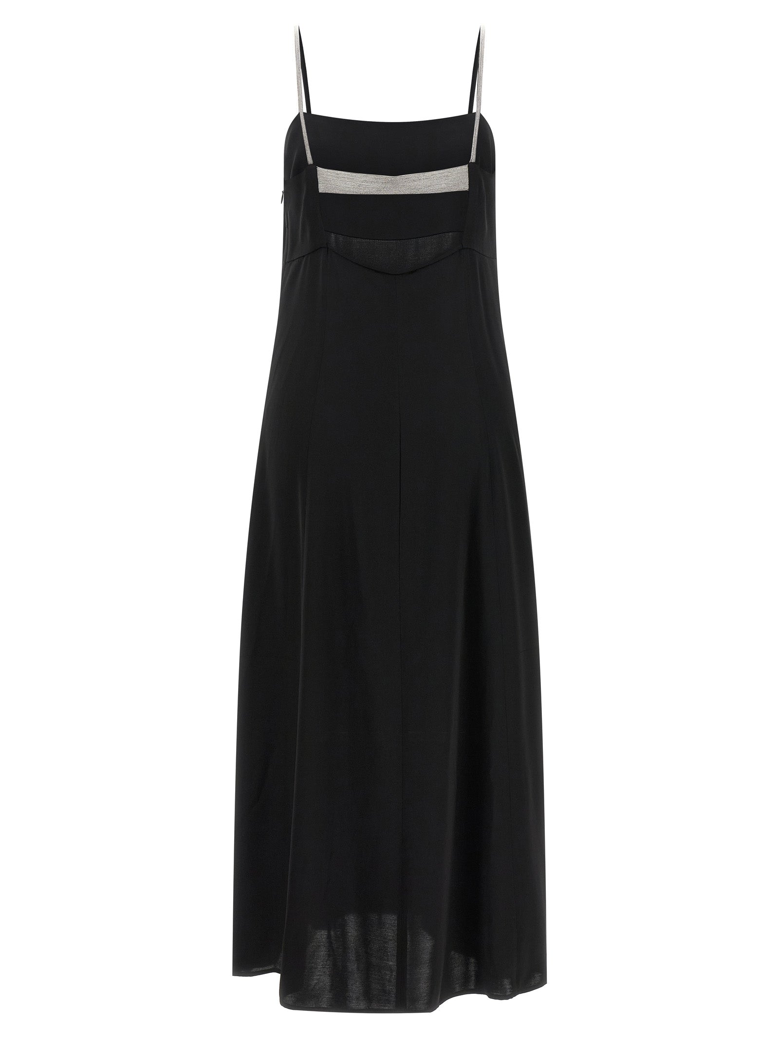 Peserico Black Viscose Long Women's Dress