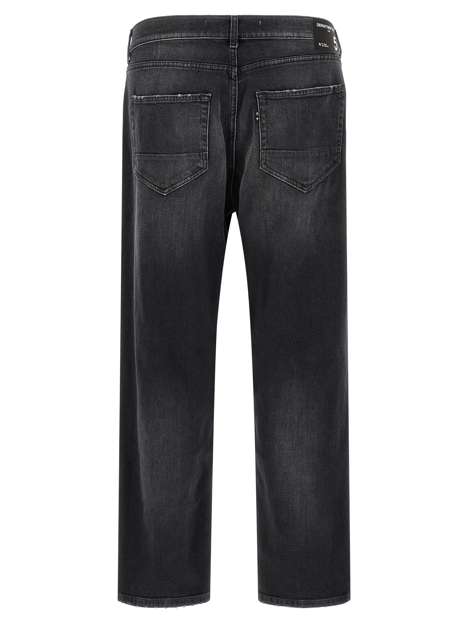 Department 5 Black Cotton Cropped Men's Jeans
