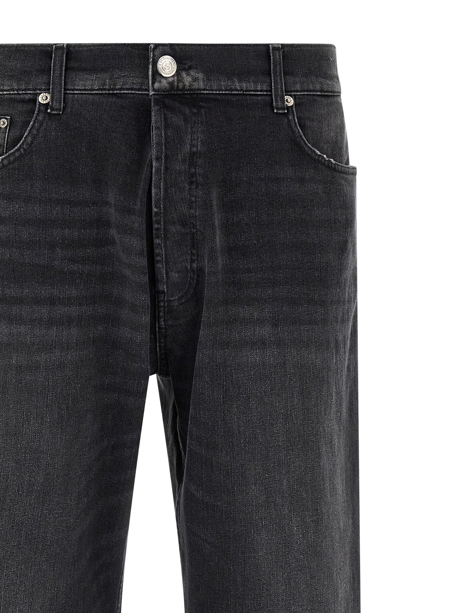 Department 5 Black Cotton Cropped Men's Jeans