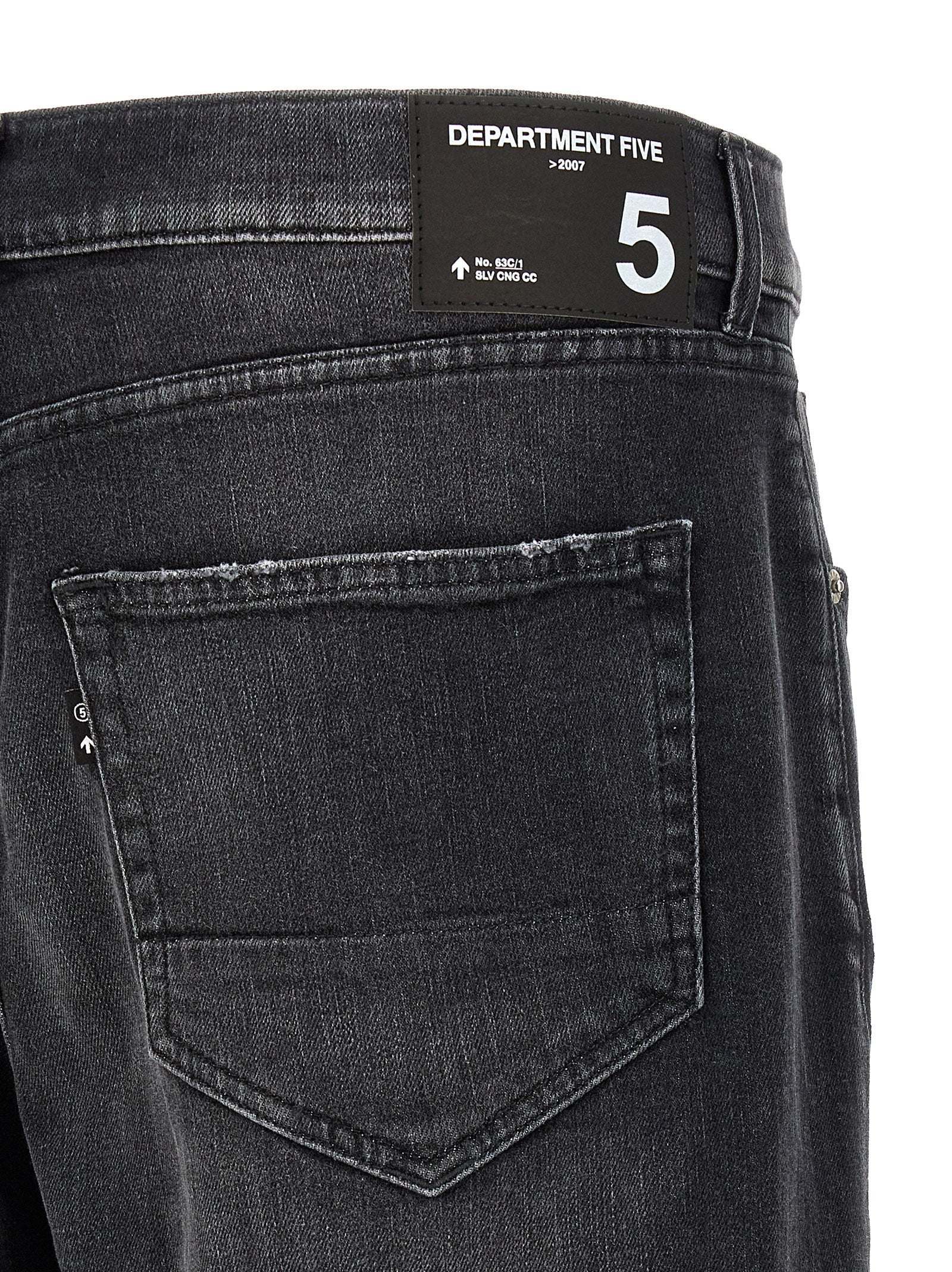 Department 5 Black Cotton Cropped Men's Jeans