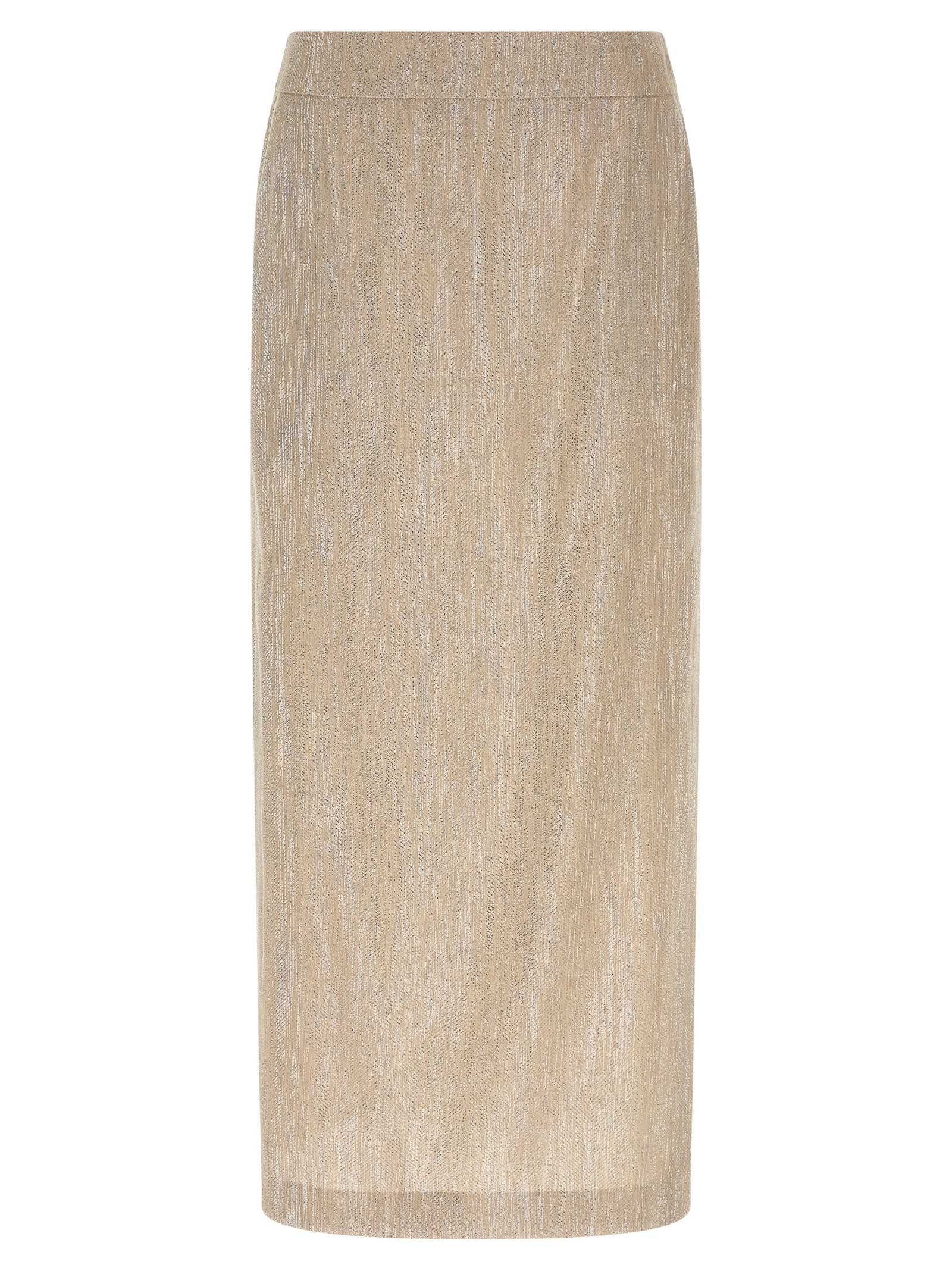 Peserico Beige Viscose Midi Women's Skirt