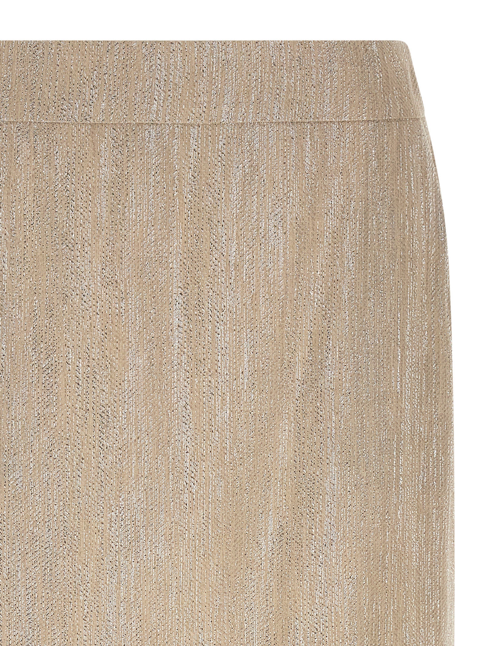 Peserico Beige Viscose Midi Women's Skirt