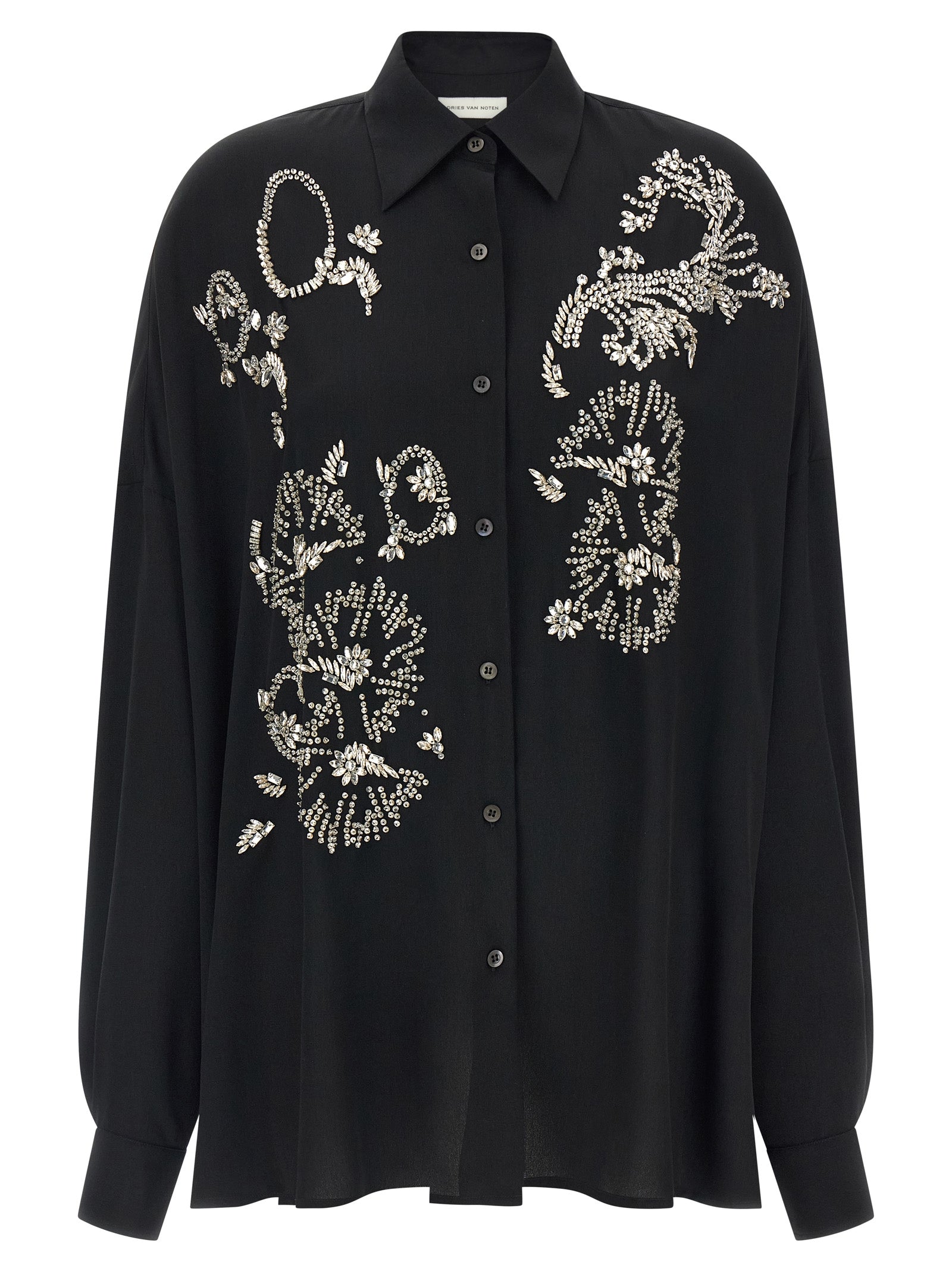 Dries Van Noten Black Polyester Women's Blouse