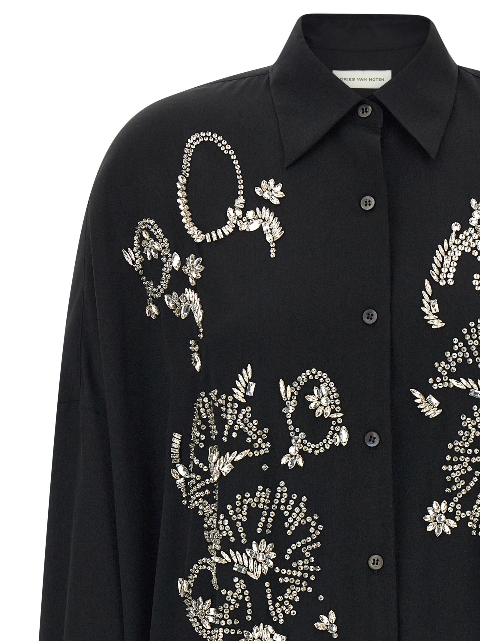 Dries Van Noten Black Polyester Women's Blouse
