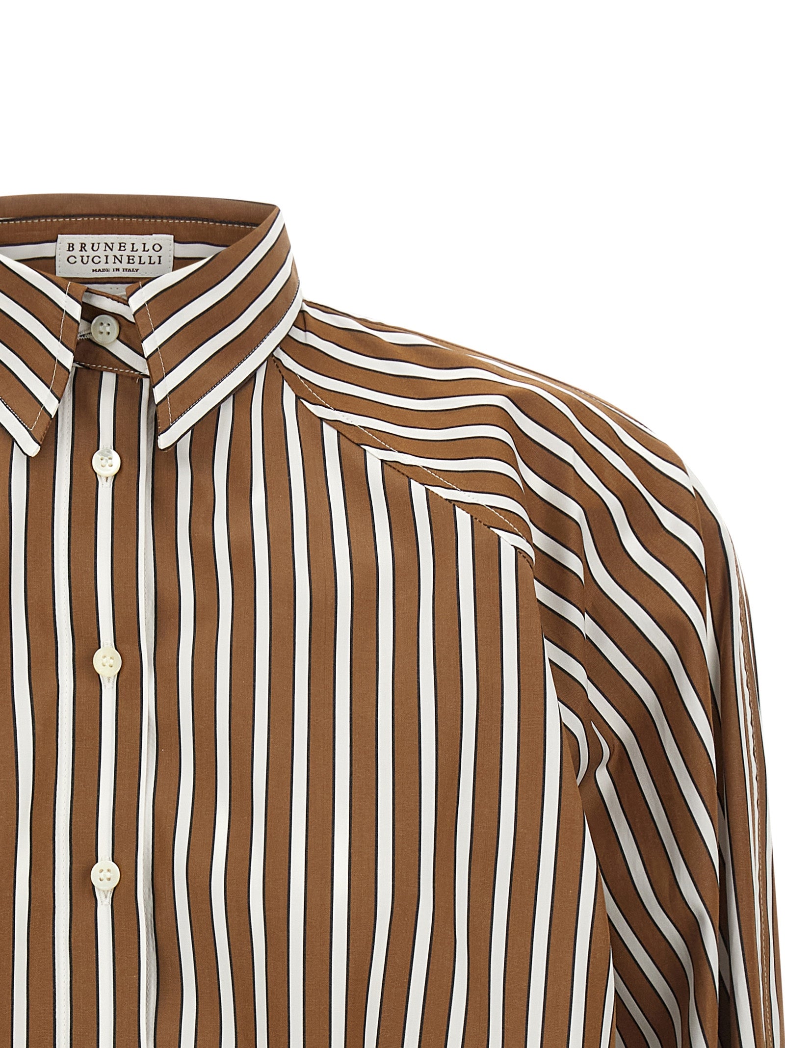 Brunello Cucinelli Brown Cotton Women's Blouse