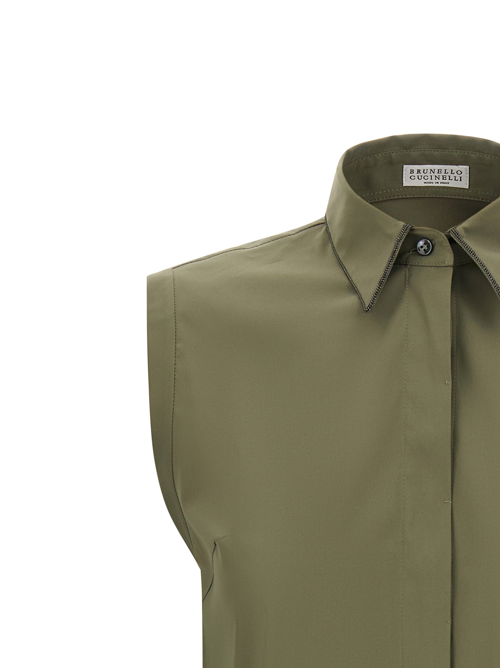 Brunello Cucinelli Bicolor Cotton Women's Blouse