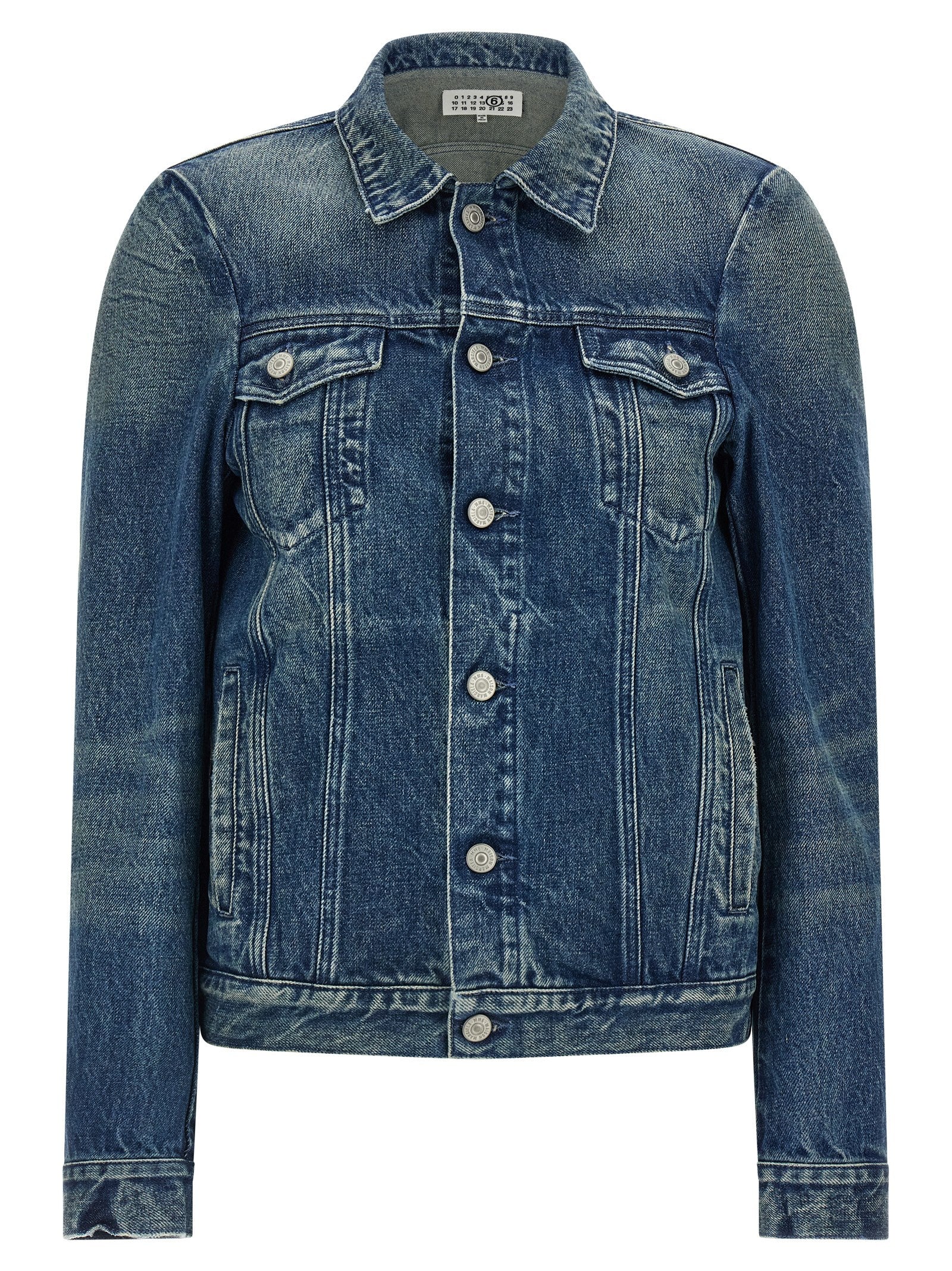 MM6 Maison Margiela Blue Cotton Denim Women's Jacket