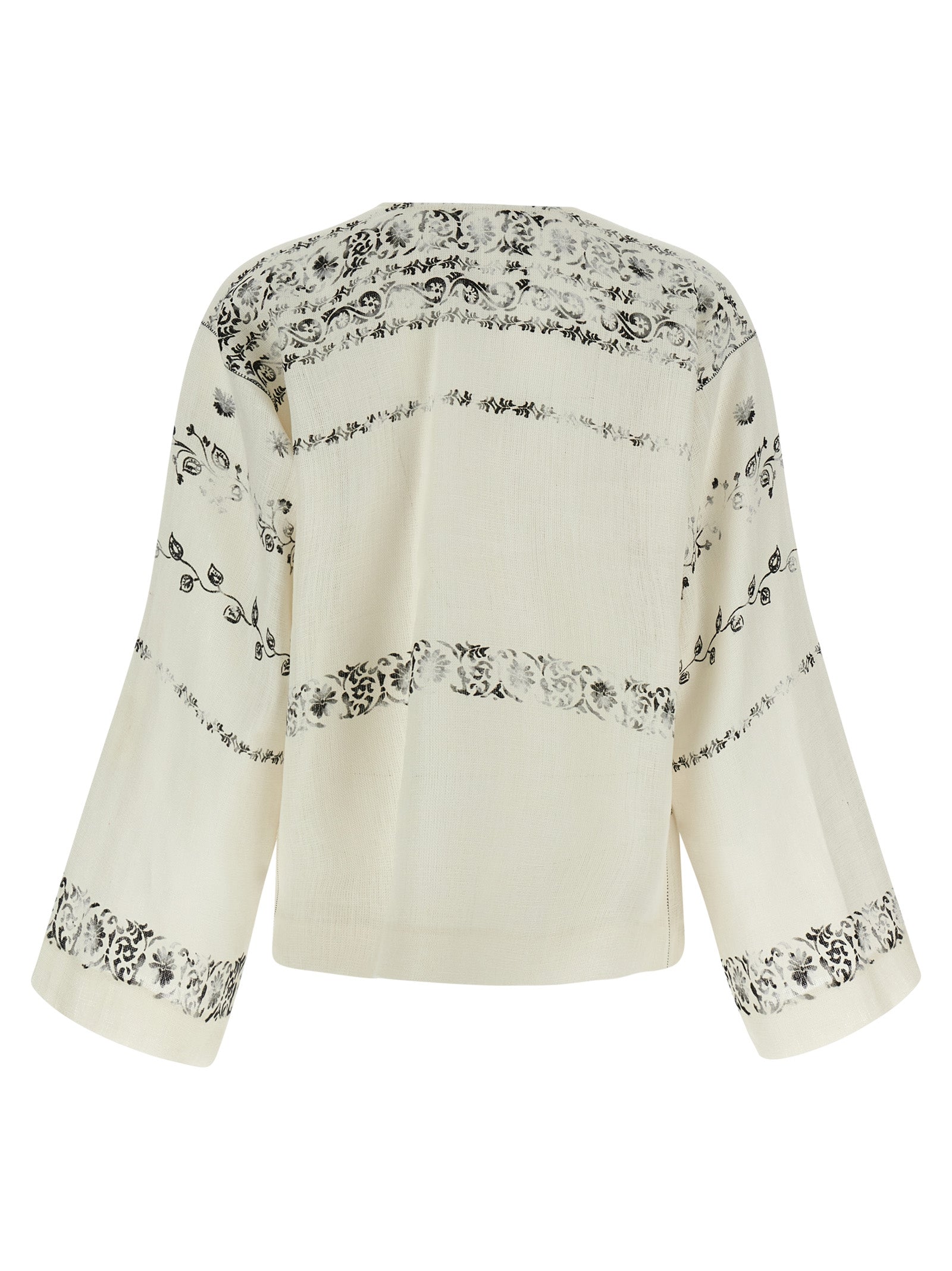 Alberta Ferretti Bicolor Linen Women's Blouse