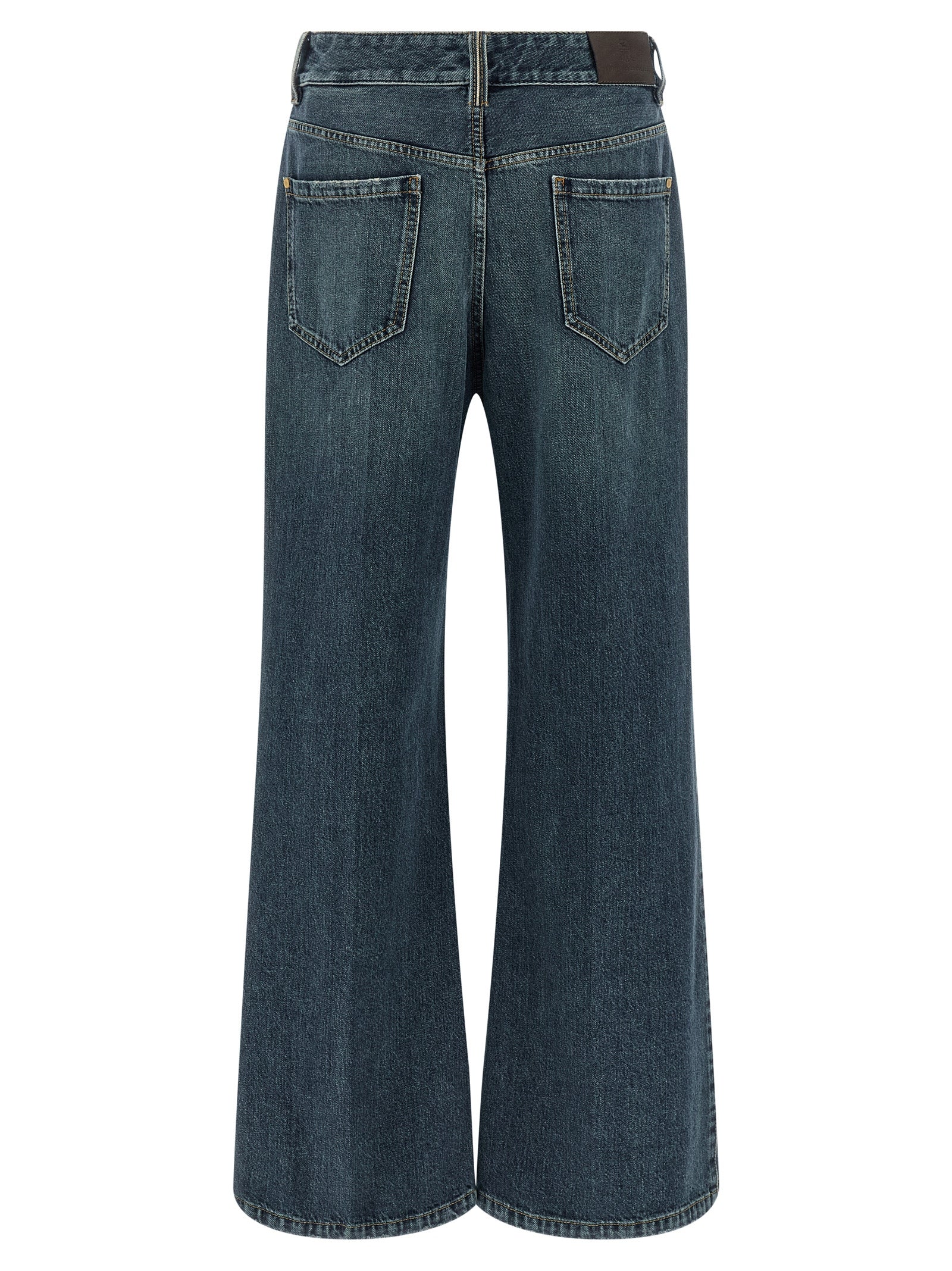 Brunello Cucinelli Blue Cotton Flared Women's Jeans