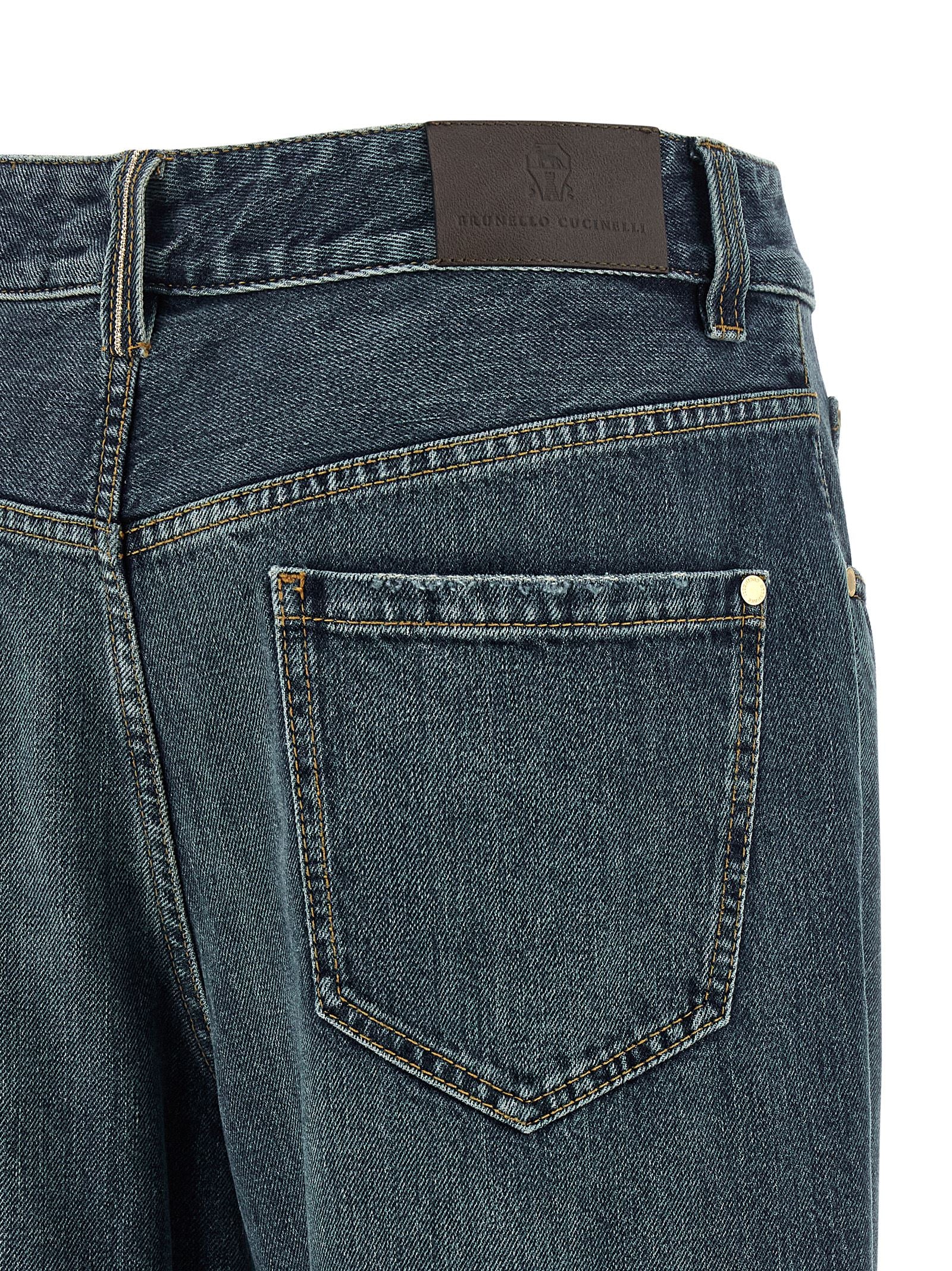 Brunello Cucinelli Blue Cotton Flared Women's Jeans