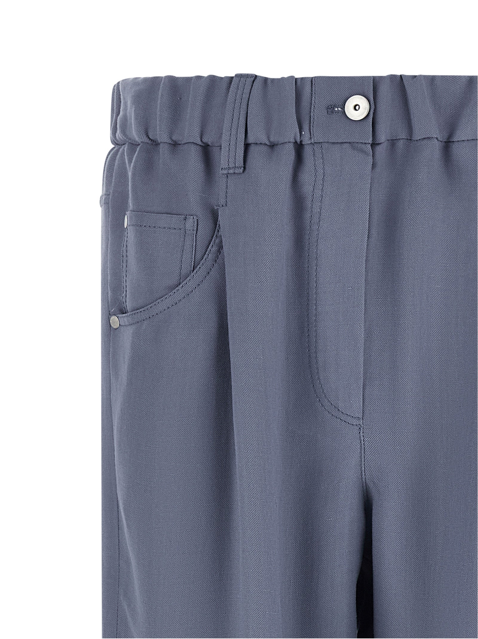 Brunello Cucinelli Blue Viscose Casual Women's Pants