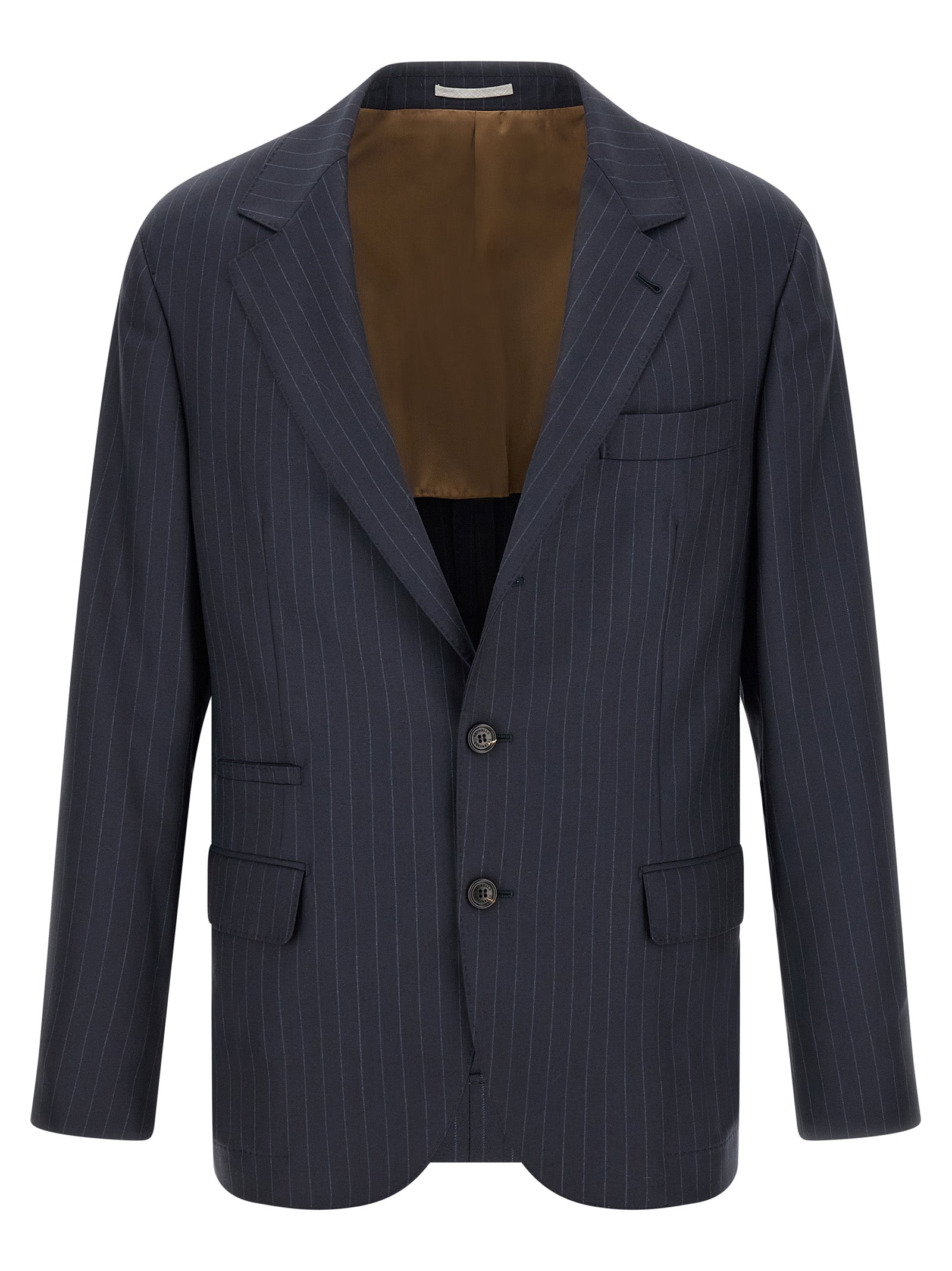 Brunello Cucinelli Blue Virgin Wool Men's Blazer