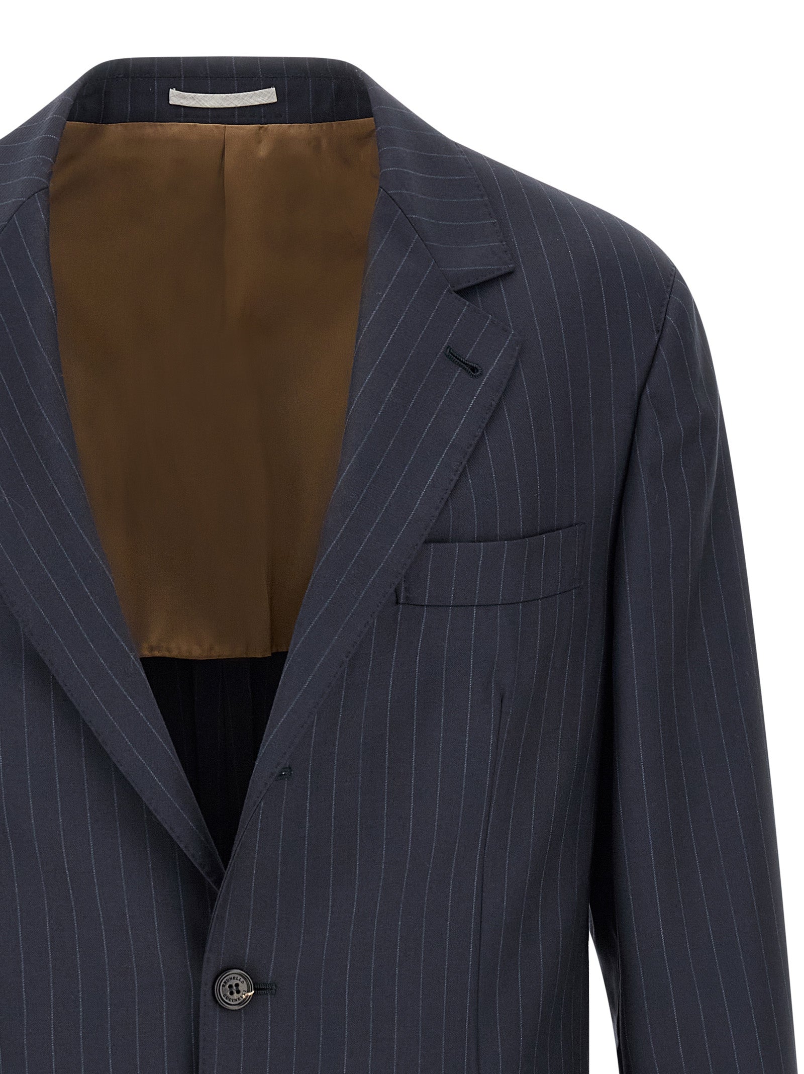 Brunello Cucinelli Blue Virgin Wool Men's Blazer