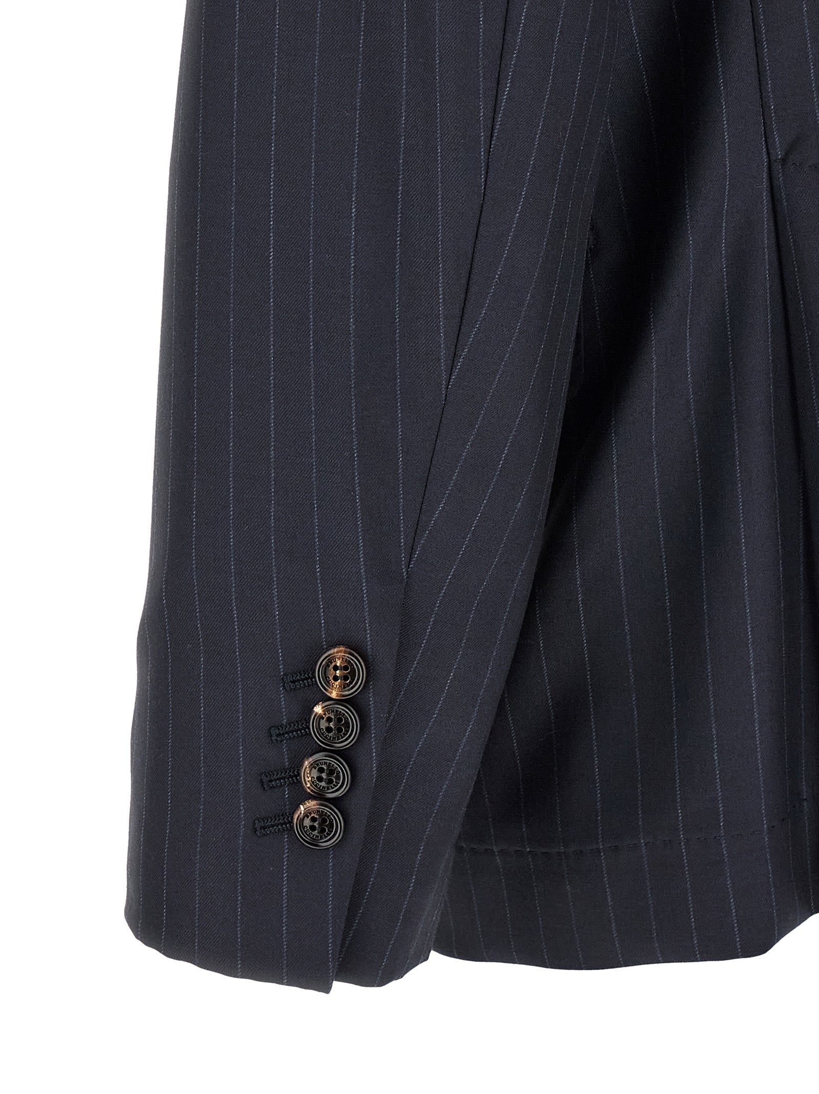 Brunello Cucinelli Blue Virgin Wool Men's Blazer